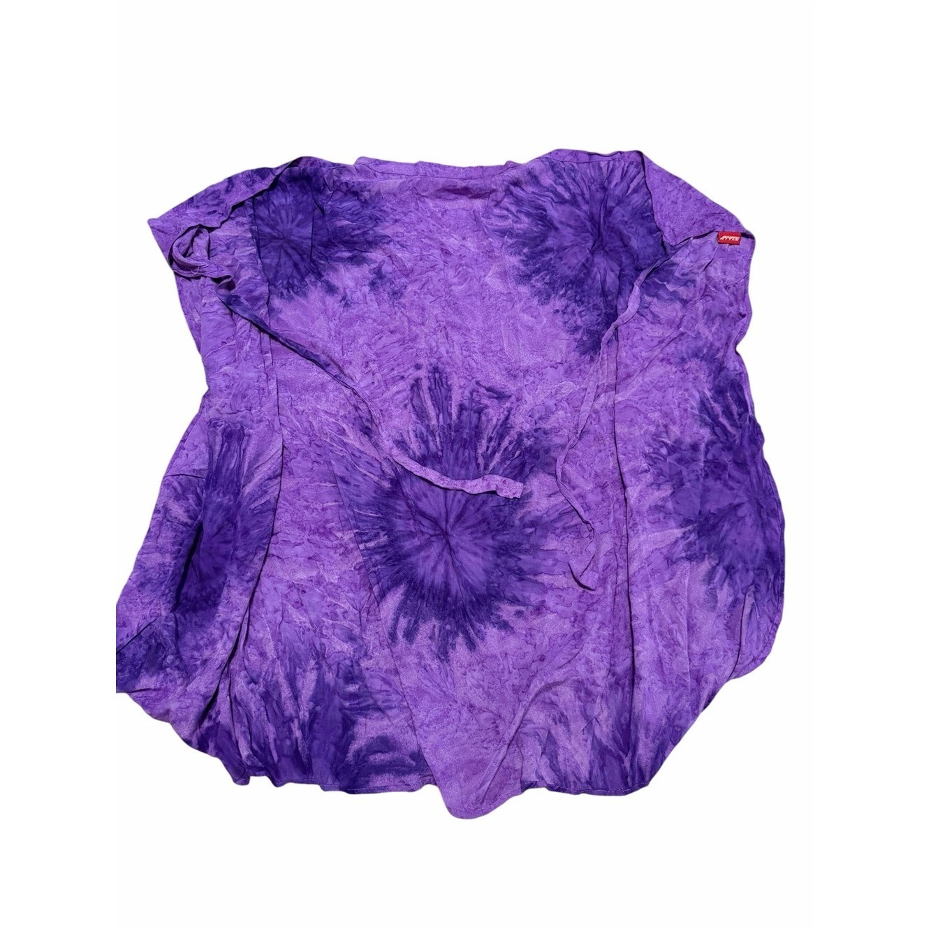 Vintage Surf Style Wrap Skirt/Sarong | 100% Rayon | Purple Tie-Dye