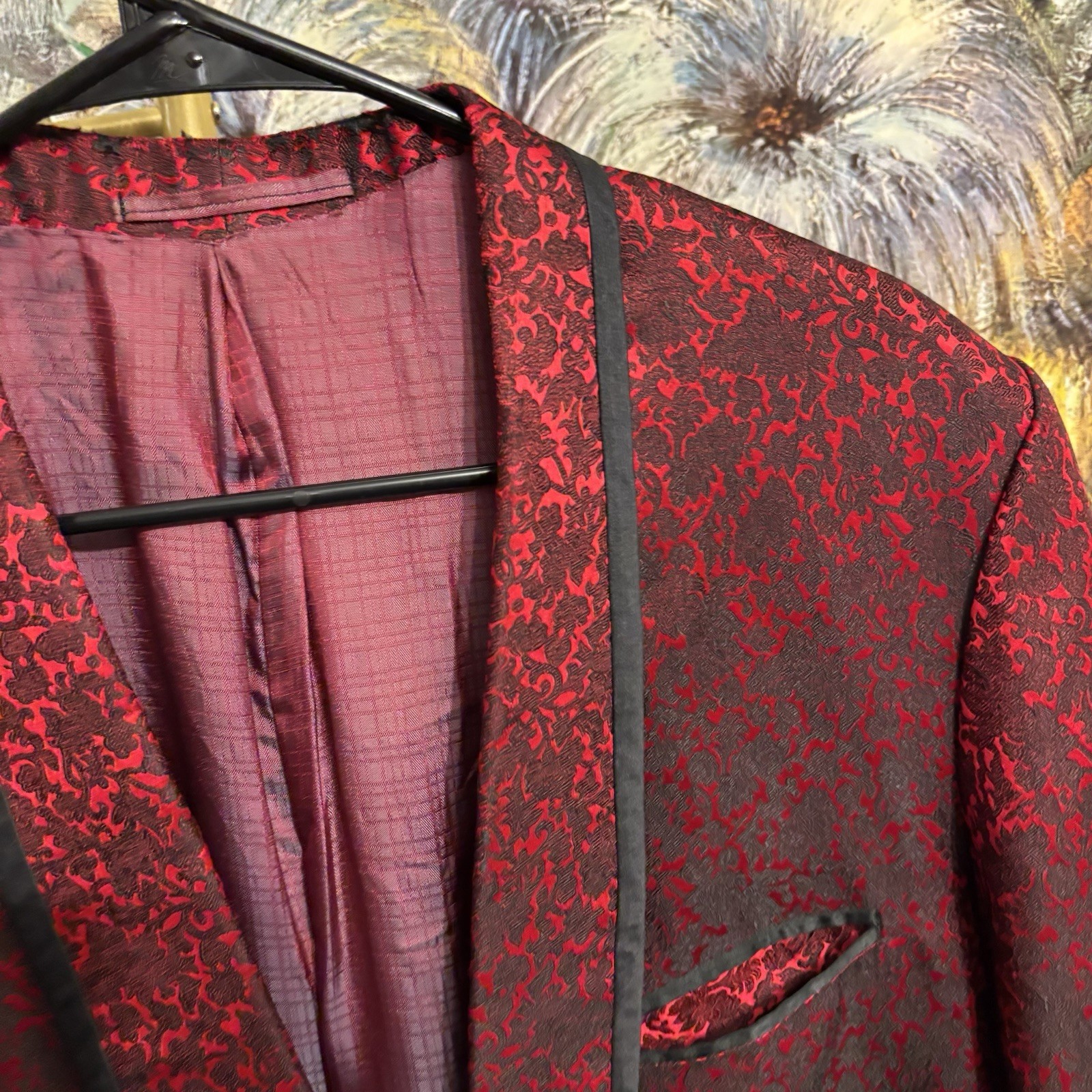 Vtg 1960s Bespoke Hopes Brothers Hong Kong Hilton Smoking Jacket T.K. Stokes