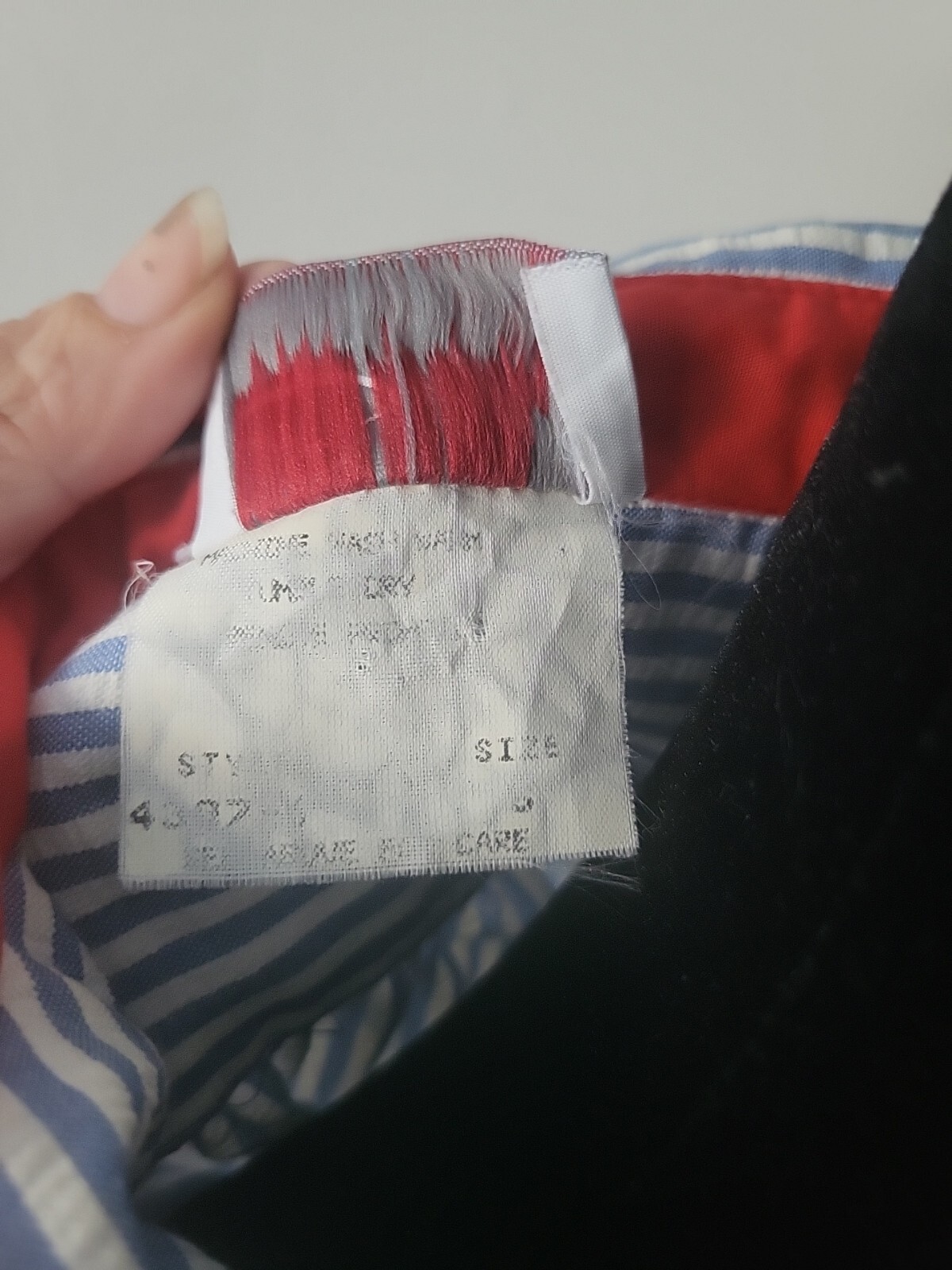 Vintage 60s 70s Serbin of Florida Striped Blue Red Seersucker Nautical Dress