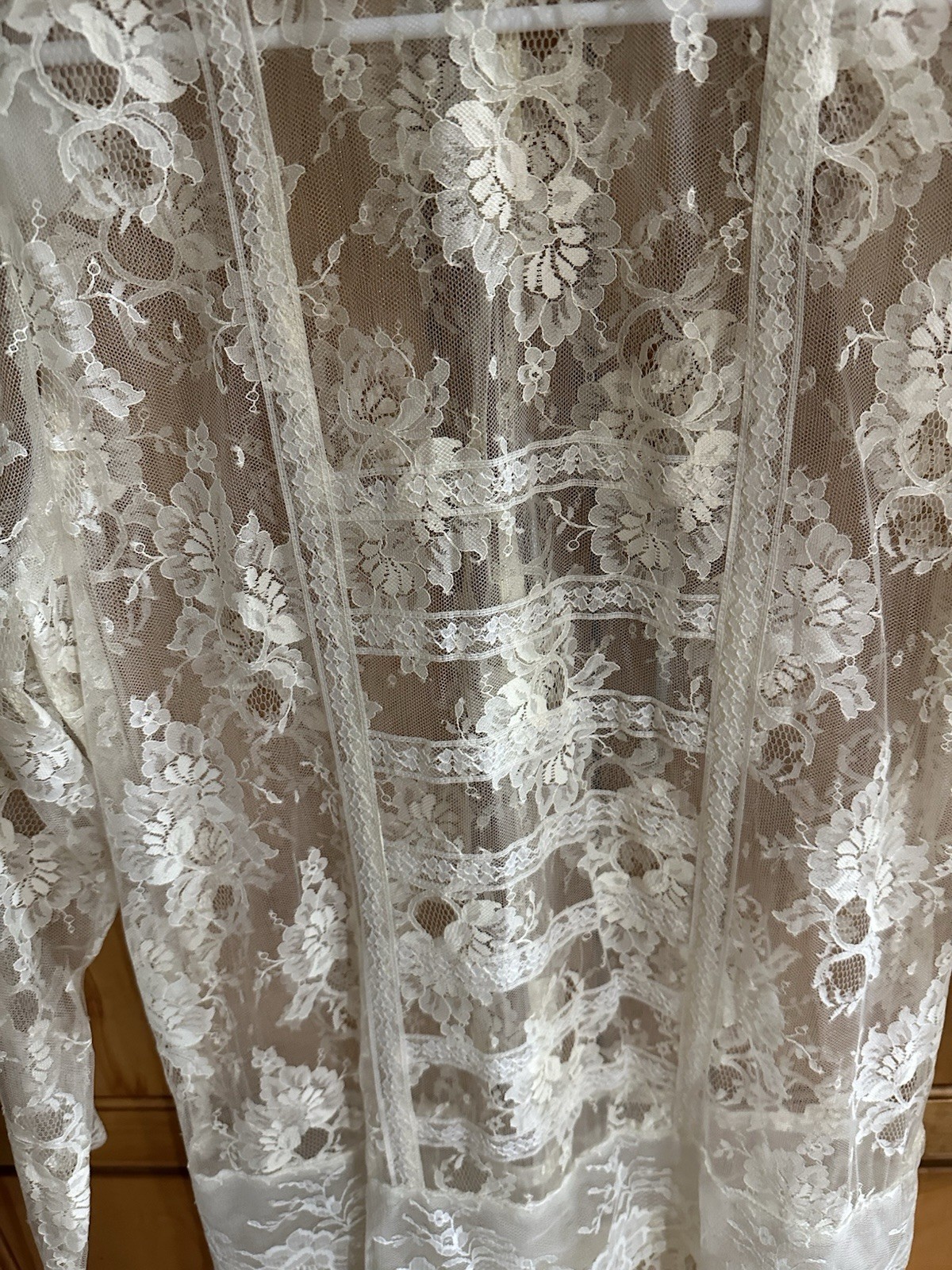 Vintage 80s x 1920s S Scott McClintock Drop Waist Edwardian Lace Dress