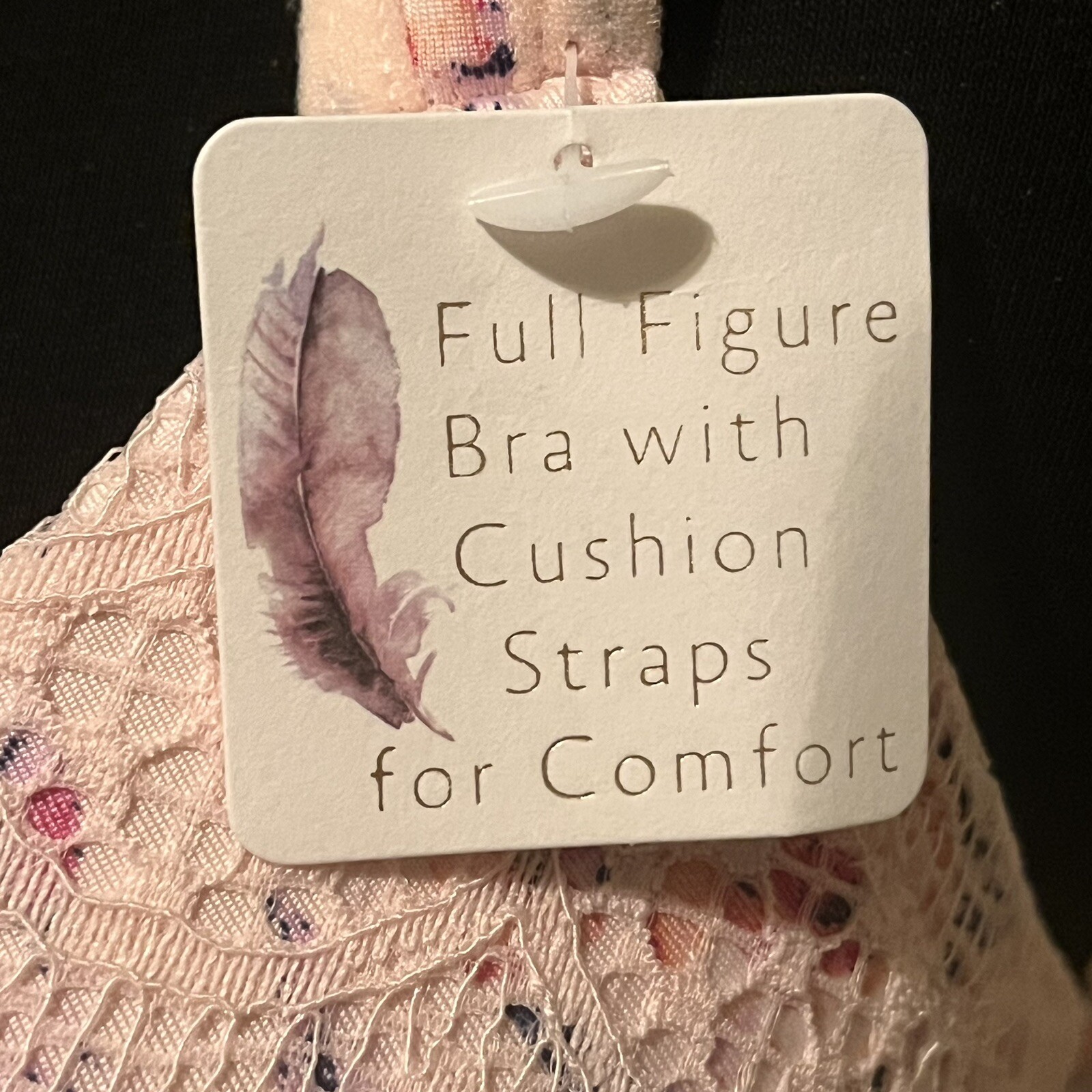NWT Pretty Pink Jessica Simpson Floral Print Foam Filled Underwire Bra. Size 42C