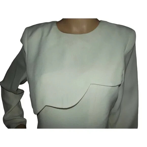 Carriage Court Dress Vintage 8P Winter White Popover Tiered-Sears 8S (8 petite)