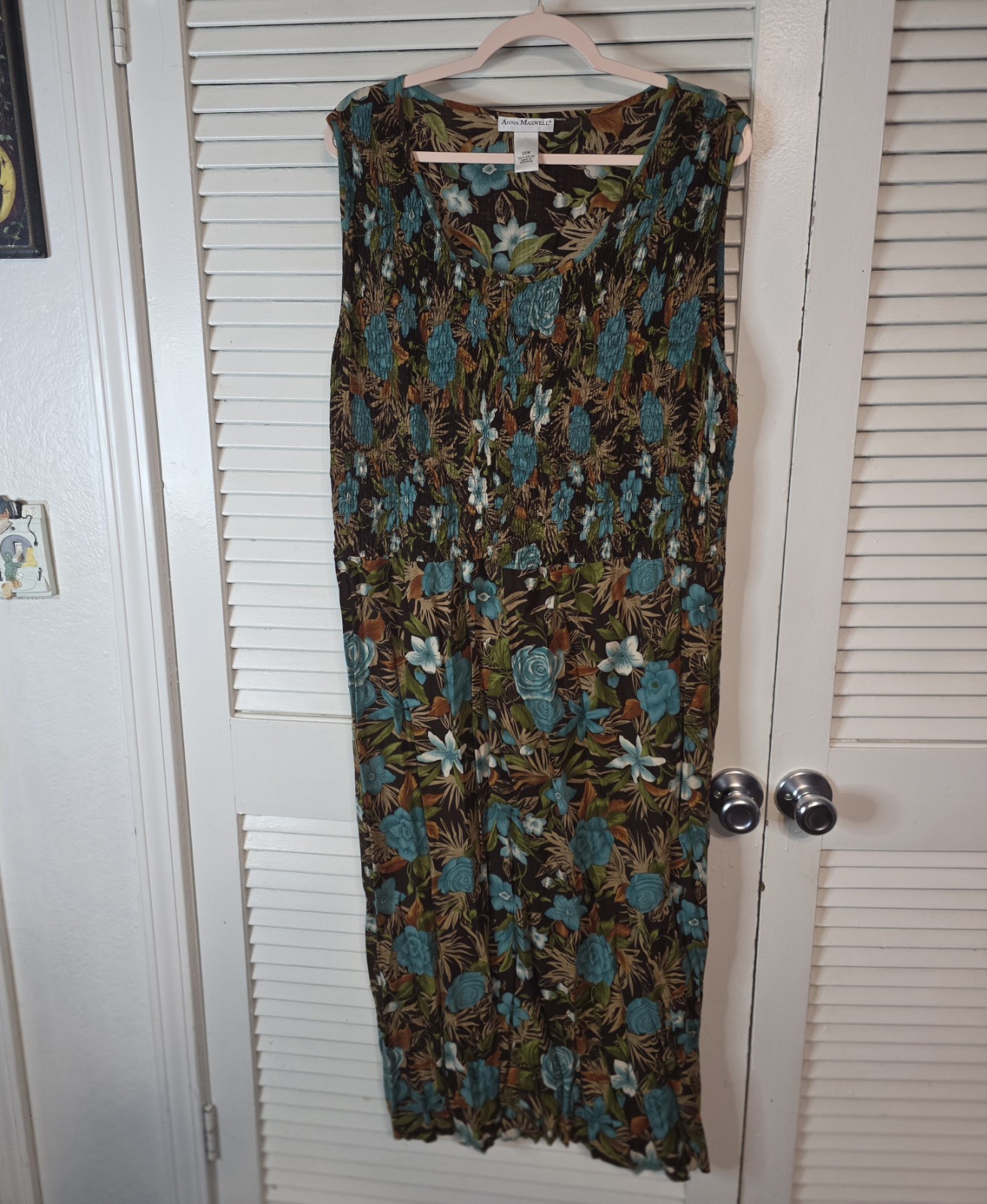 Vintage Hawiian Floral Patterned Maxwell Dress Size 26W ~ (Fits 2X/3X)