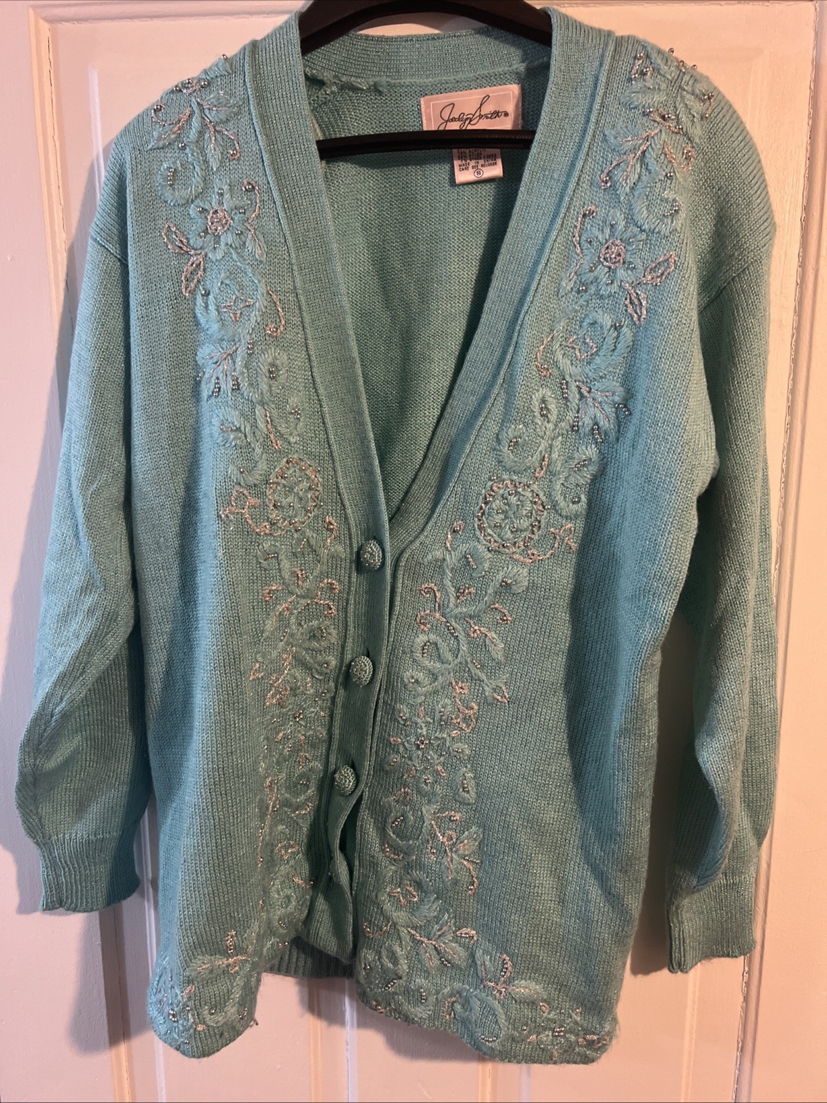 Vintage Light Blue Jaclyn Smith Cardigan