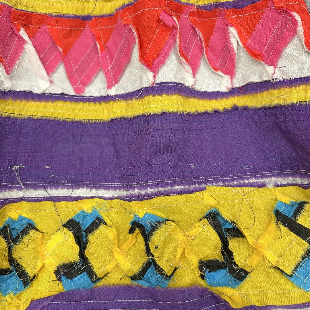 Vintage 1970s Seminole Purple Patchwork Handmade Open Jacket