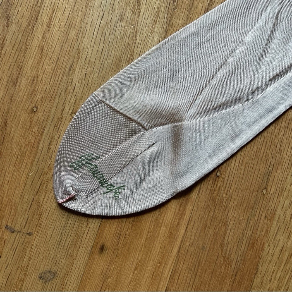 Vintage deadstock John Wanamaker silk nude stockings in original box