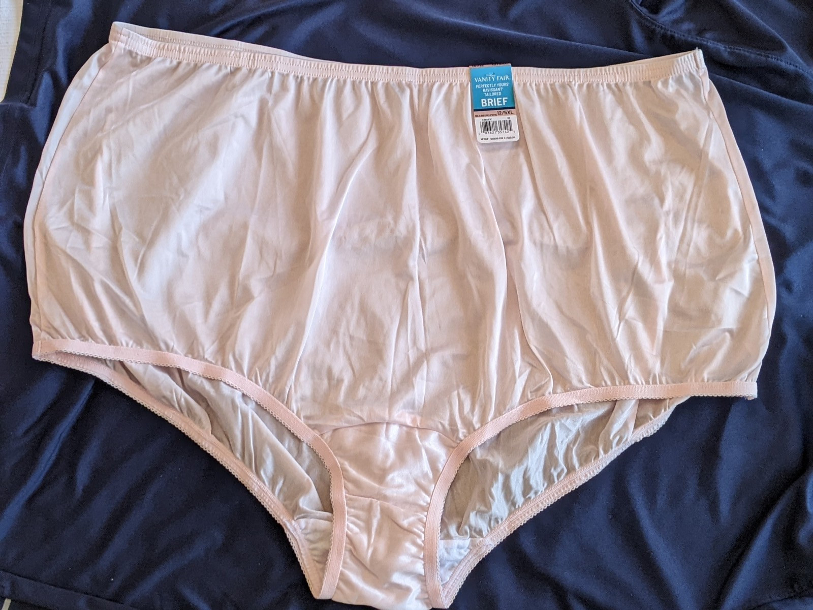 Vanity Fair Perfectly Yours #15712 Blushing Pink Panty Sz 12/5XL Cotton Gusset