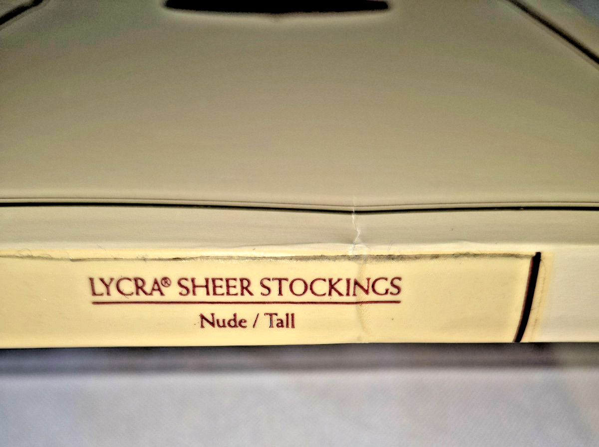 Boxed Victorias Secret Garter Stockings Lycra Sheer Nude Tall Lingerie for Legs