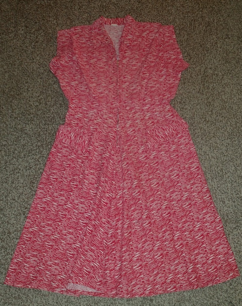 Vintage 50s Mode O’day California Red White Fit N Flare Day Dress Size XL-XXL