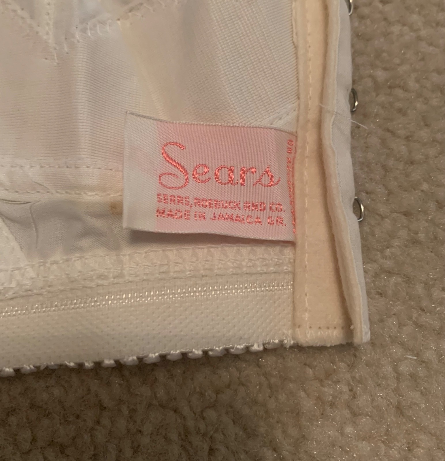 NIB Vintage Sears Under Fashions White Full-Coverage Front Closure Bra