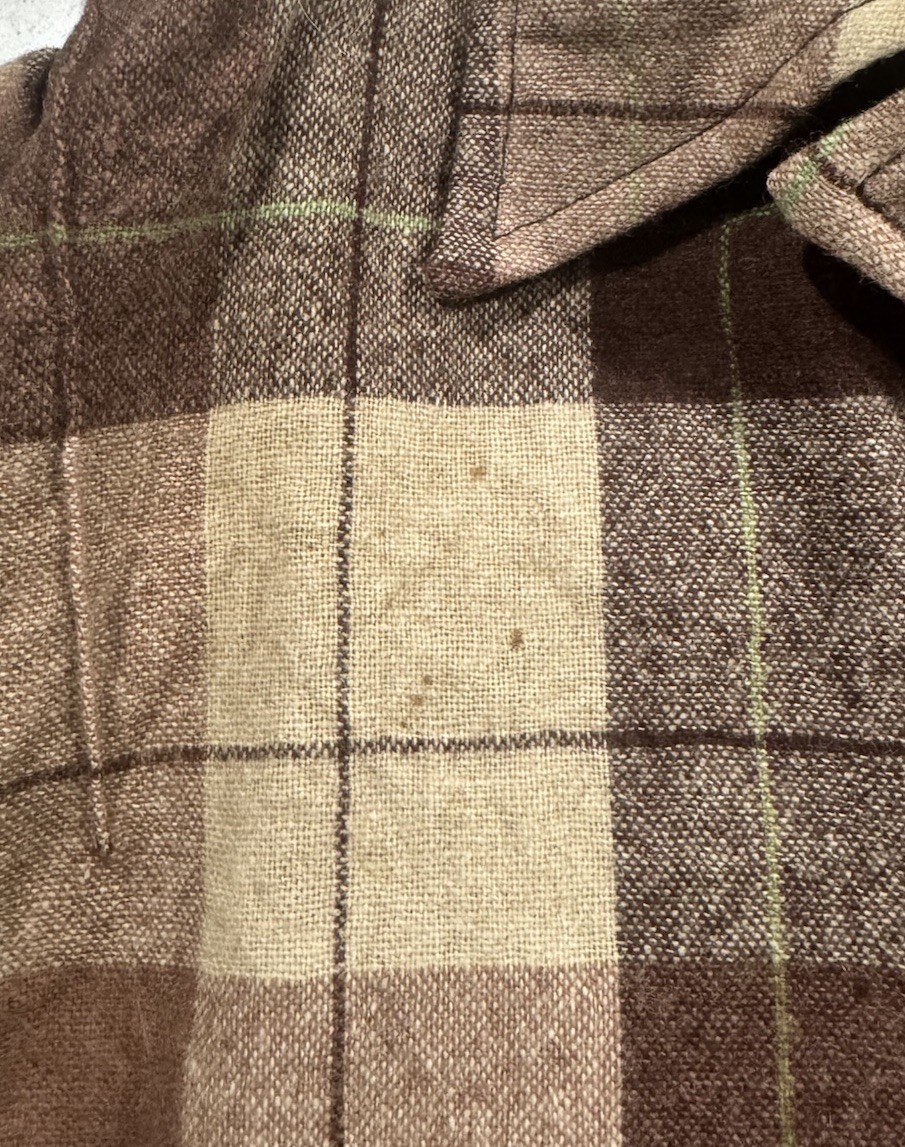 VTG 50s 49er Style Jacket Shacket Womens Large Brown Wool Plaid Check Barn Coat