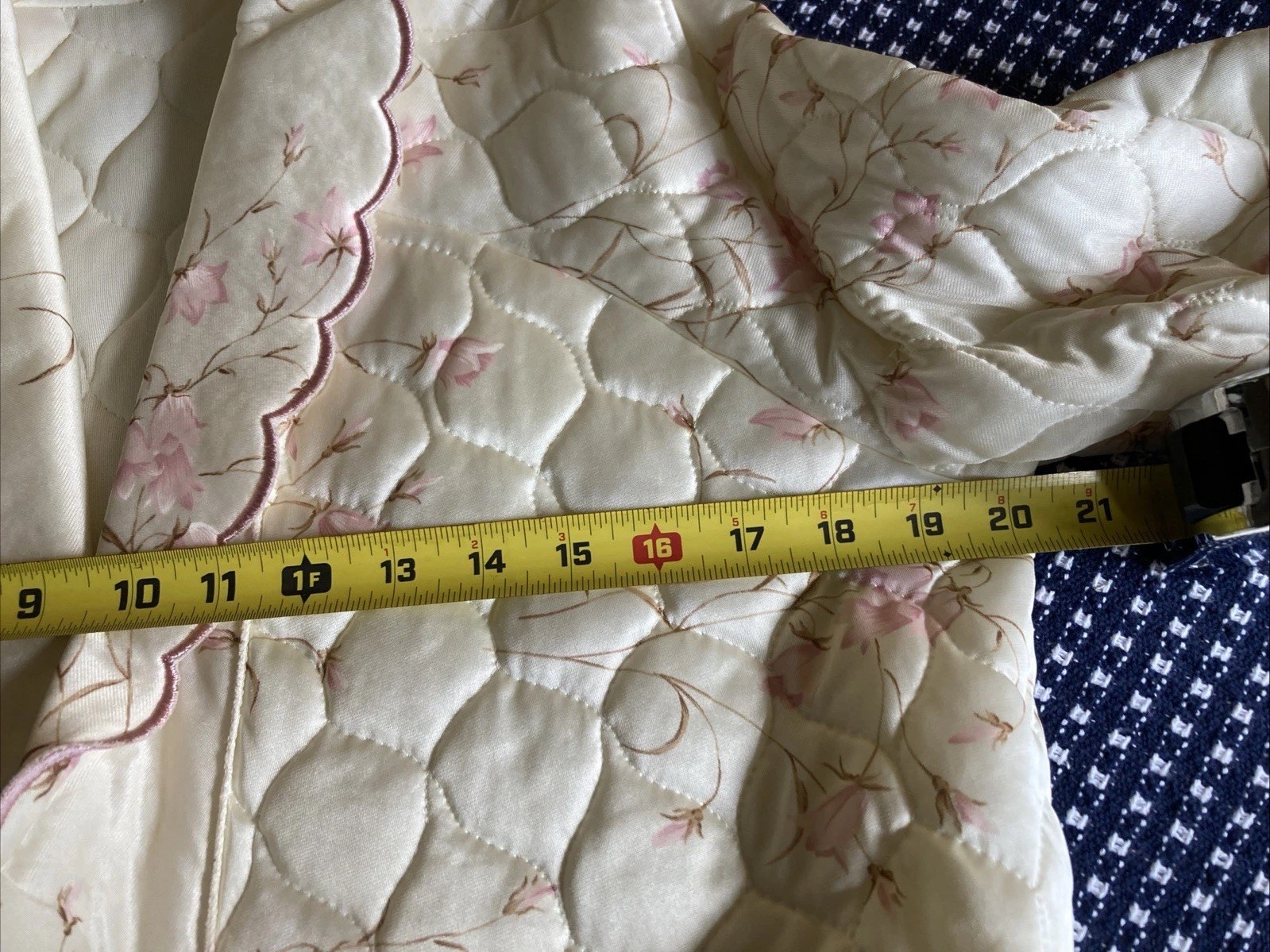GORGEOUS VTG Floral Miss Elaine Quilted Robe Housecoat Duster 1960’s-1970’s NWT