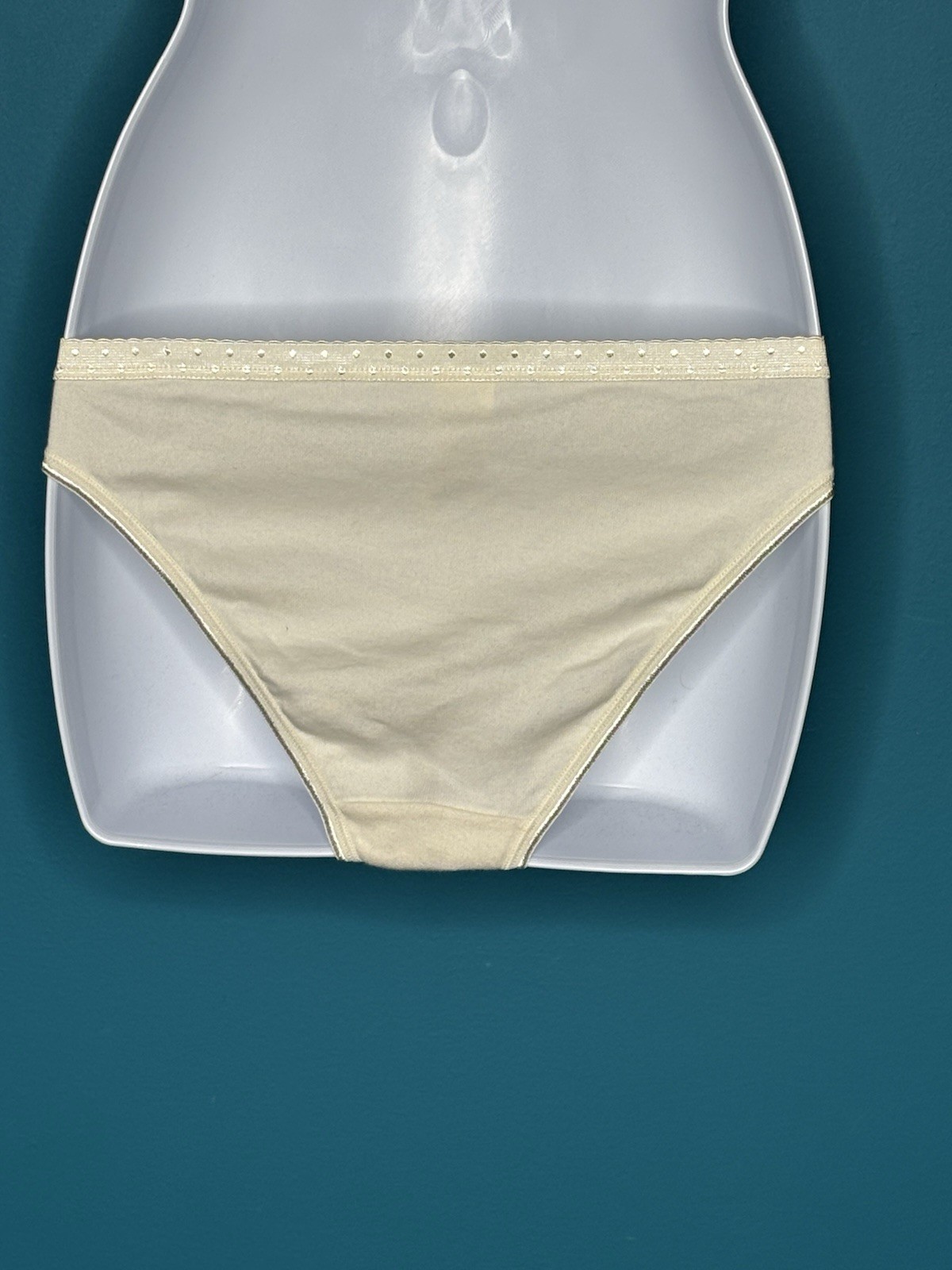 NOS Vtg Warners Cotton Exchange Low-Rise Hipster Bikini Panties Off White Sz S