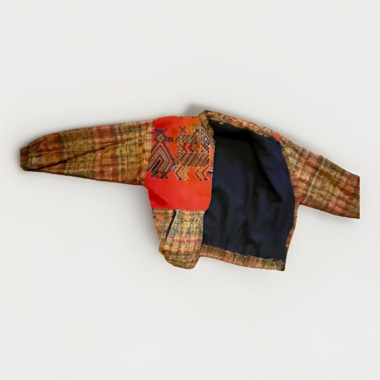 Latin’s Hand Vintage Woven Guatemaia Style Jacket Beautiful W/ Animals Adult M