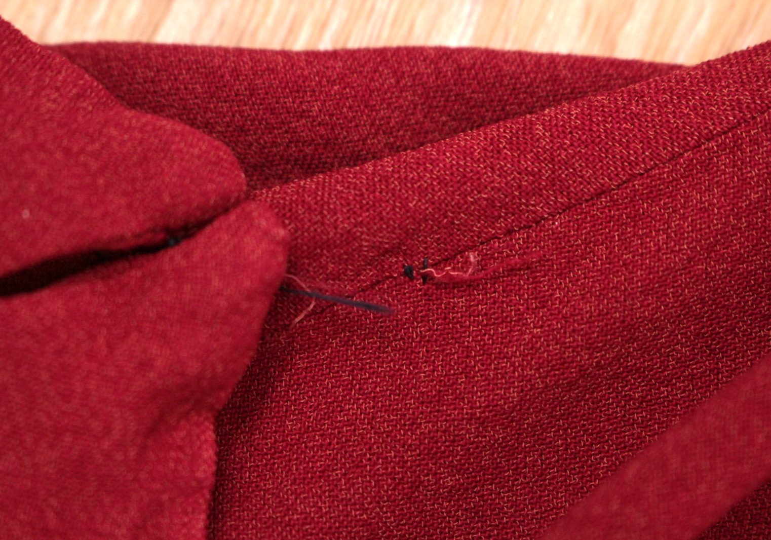 VTG Women’s 40s Maroon Dress W/ Lace & Rhinestone Collar Sz M 1940s Aldenaire