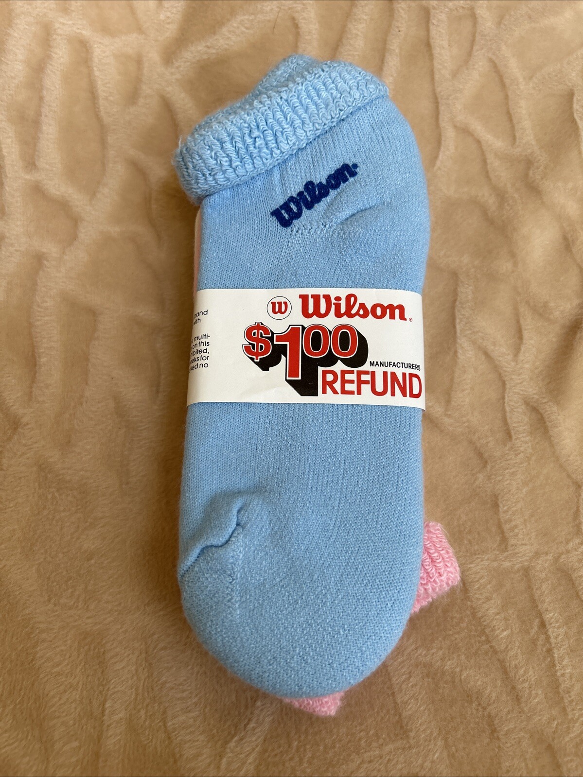 VTG Socks NOS Women’s Low Wilson 3 Pack Cushion Sole Orlon Acrylic 9-11 80s 90s