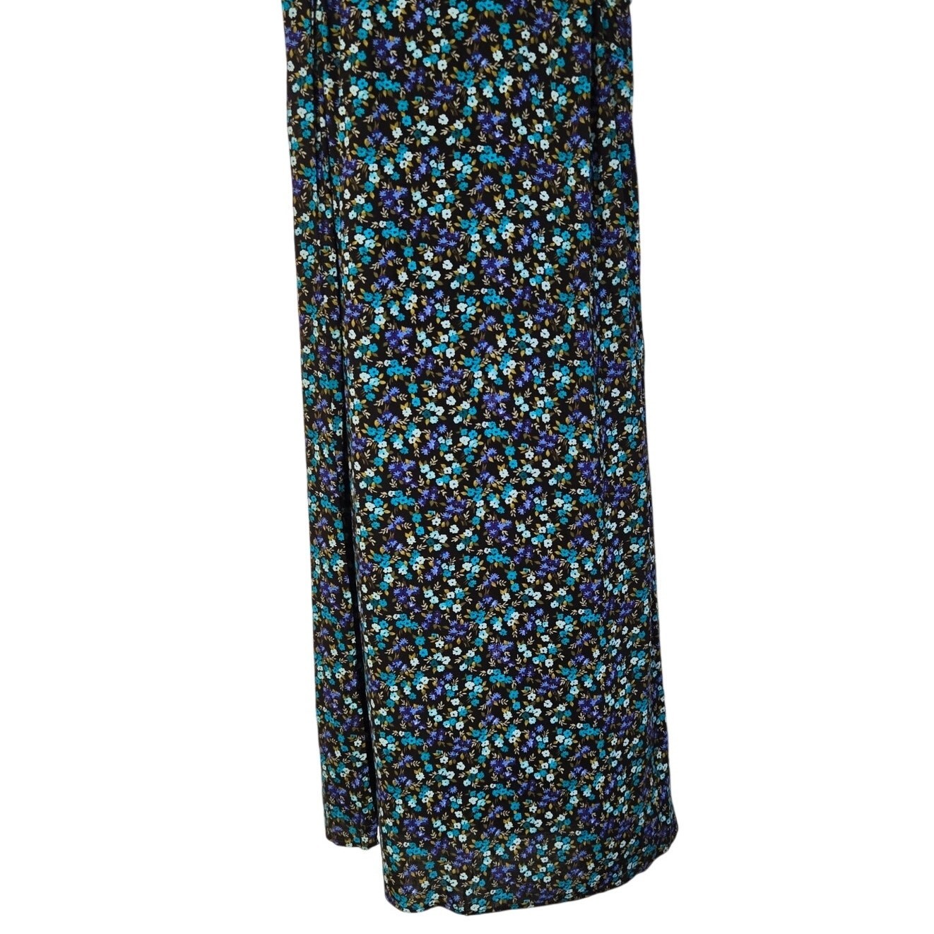 90s Vintage Y2K Whimsigoth Easy Sport Sleeveless Ditsy Floral Maxi Dress Size 8
