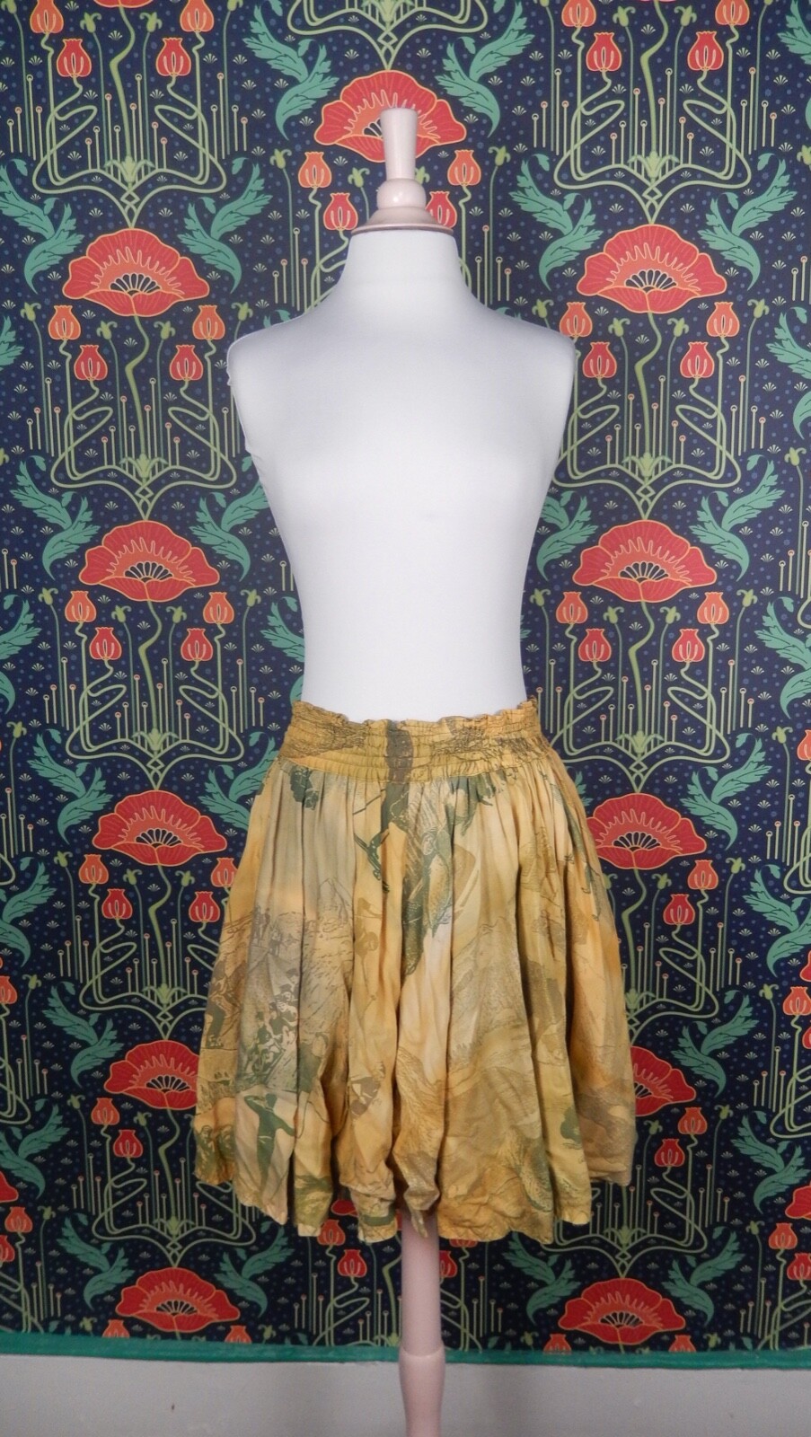 Vintage 80’s Paul Ropp Henry Lehr Antarctic Exile Punk New Wave Circle Skirt