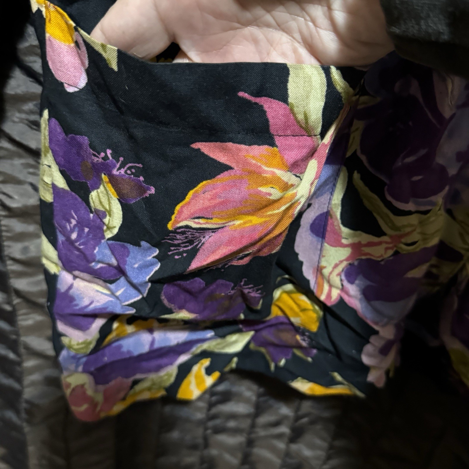 Floral Blazer Jewel Tones Oversized Long Size Women’s Medium Vintage 1980s
