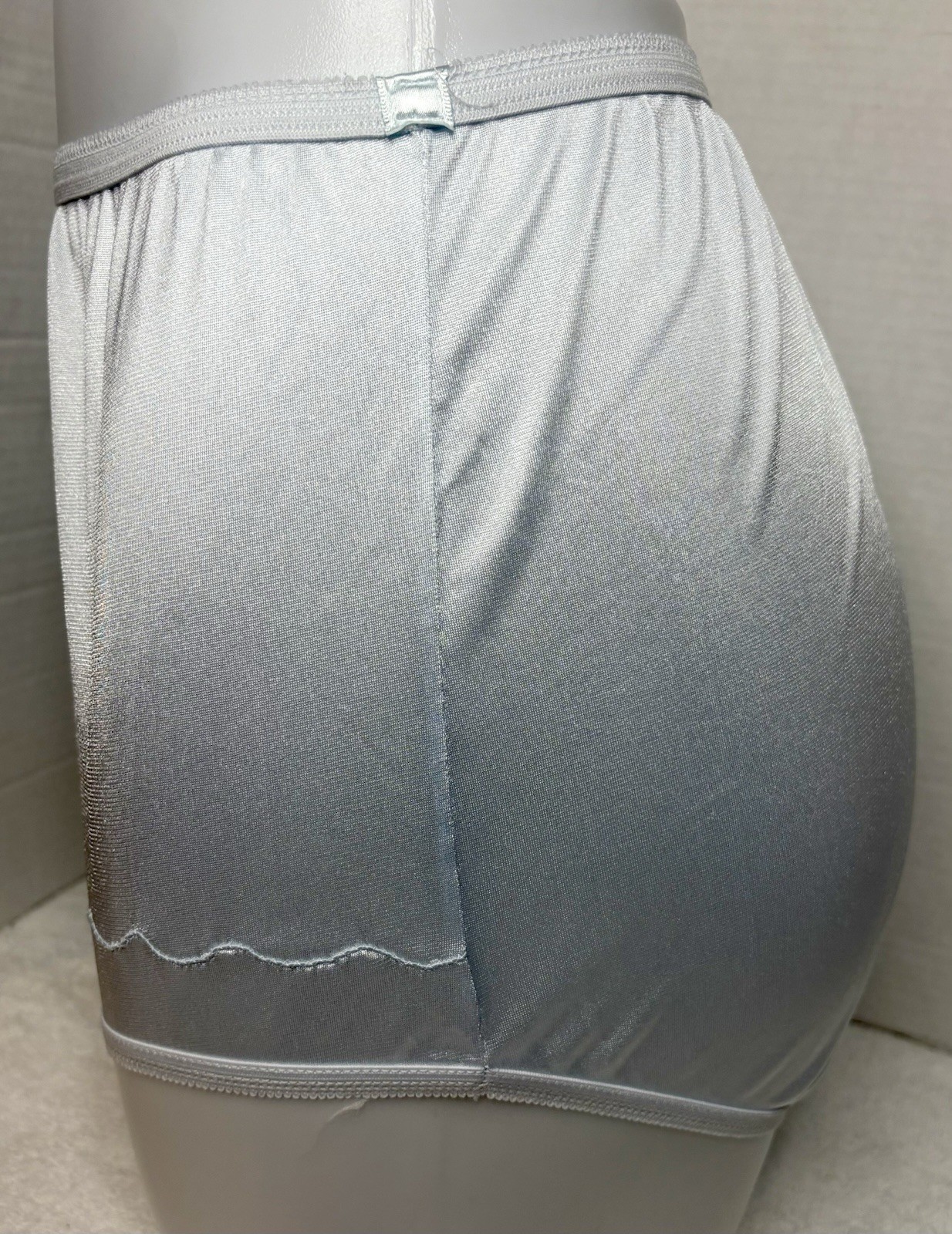 Vtg Dixie Belle Womens Sz 7 Pillow Tab Nylon Granny Panty Blue Sexy Sissy Shiny
