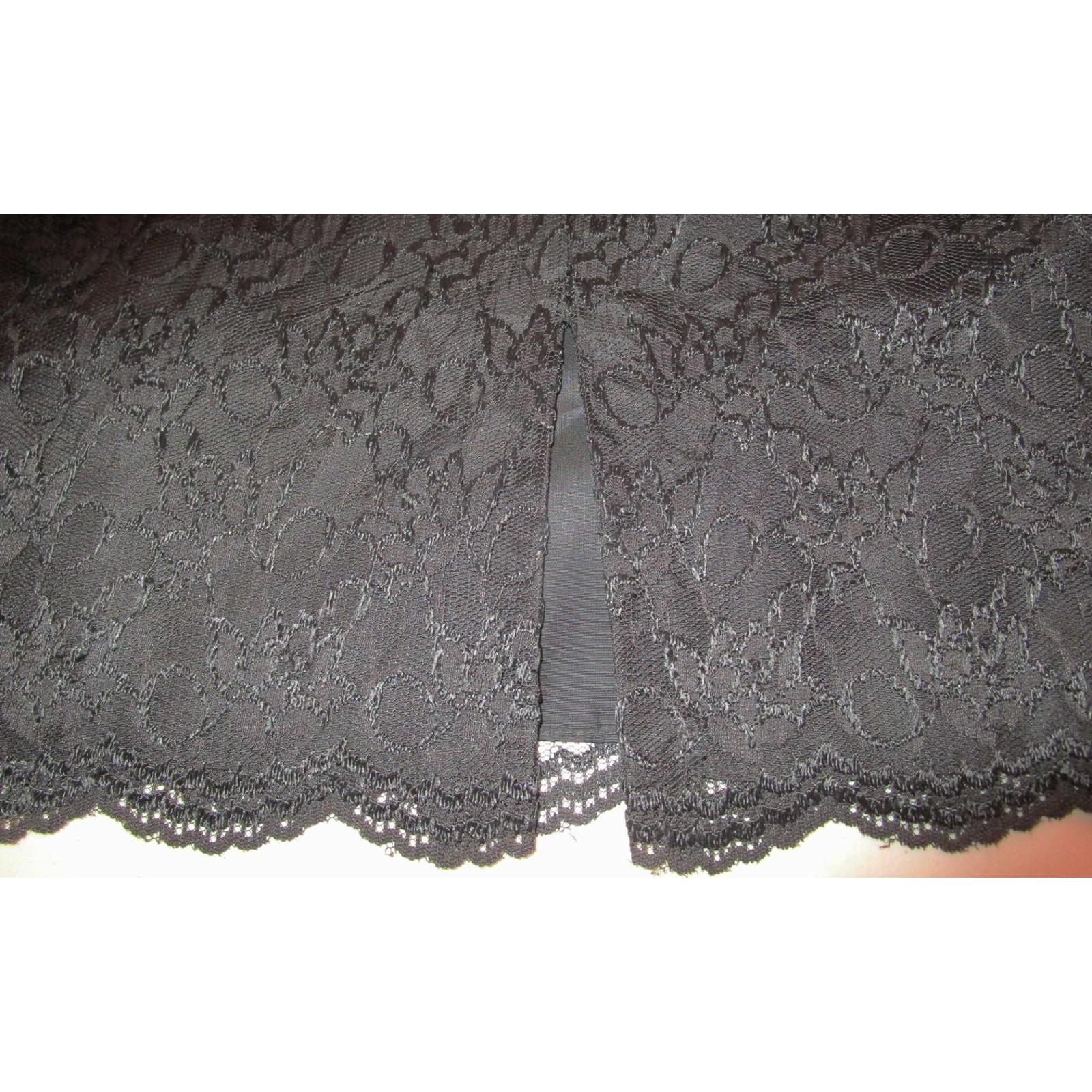 Vtg 80s Black Lace Cocktail Dress Sz 14 Late Edition Union Made Whimsigoth Fairy