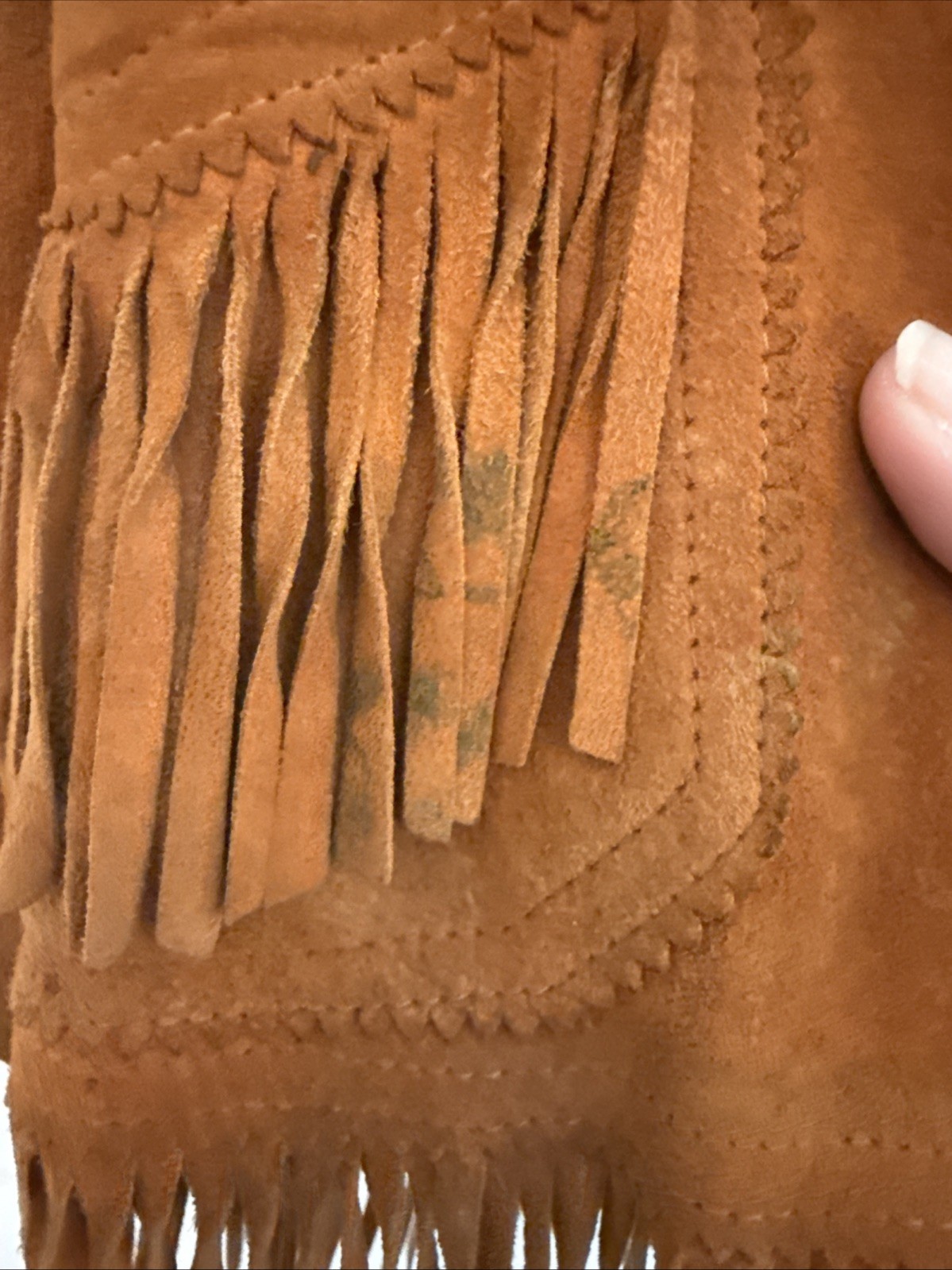 Vintage 1960s Sylvia Mexico Suede Fringe Jacket Boho Western See Description