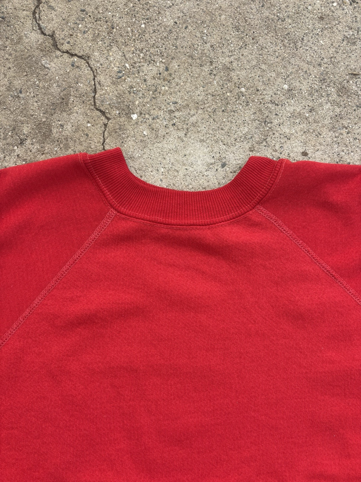 Vintage Red 80s Raglan Sweatshirt Crewneck Size Medium Made In The U.S.A