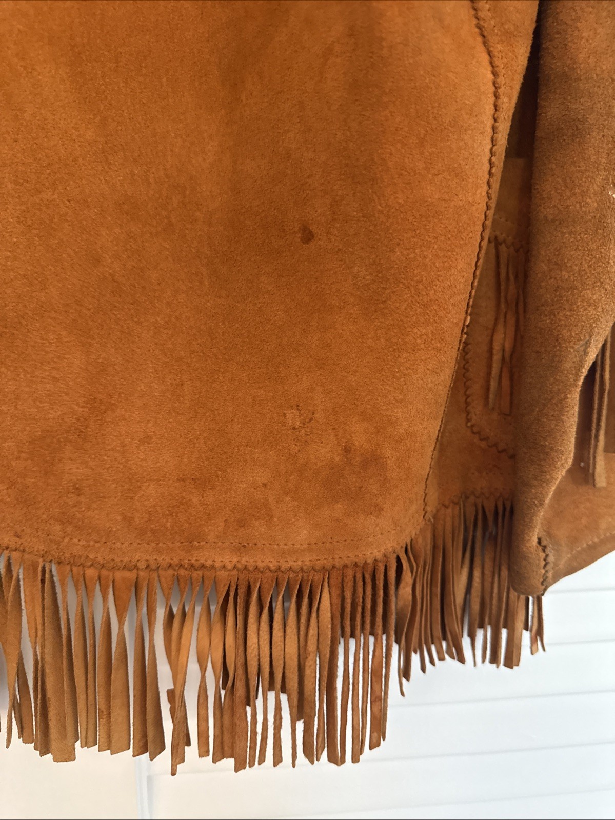 Vintage 1960s Sylvia Mexico Suede Fringe Jacket Boho Western See Description