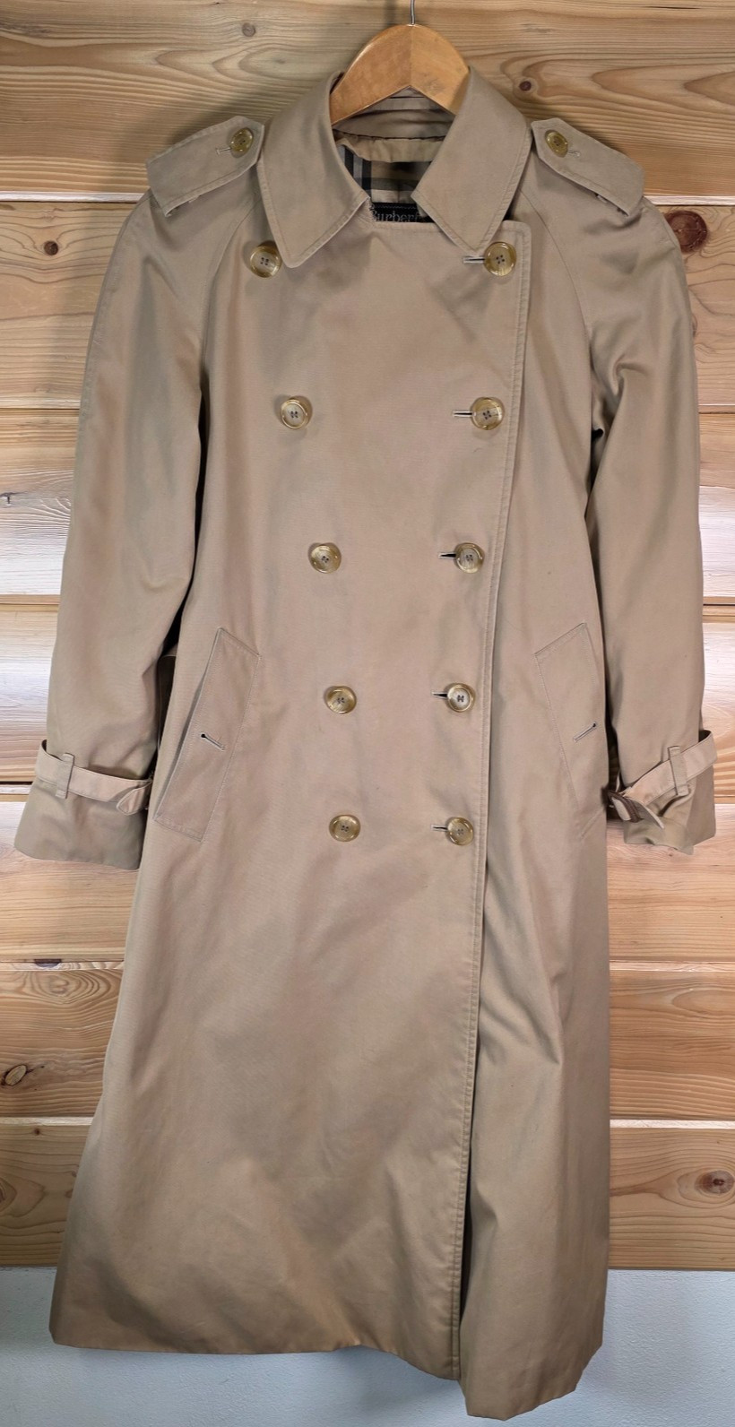 VTG Burberrys Trench Coat Made in England Adult 18X43 Distress READ Burberry