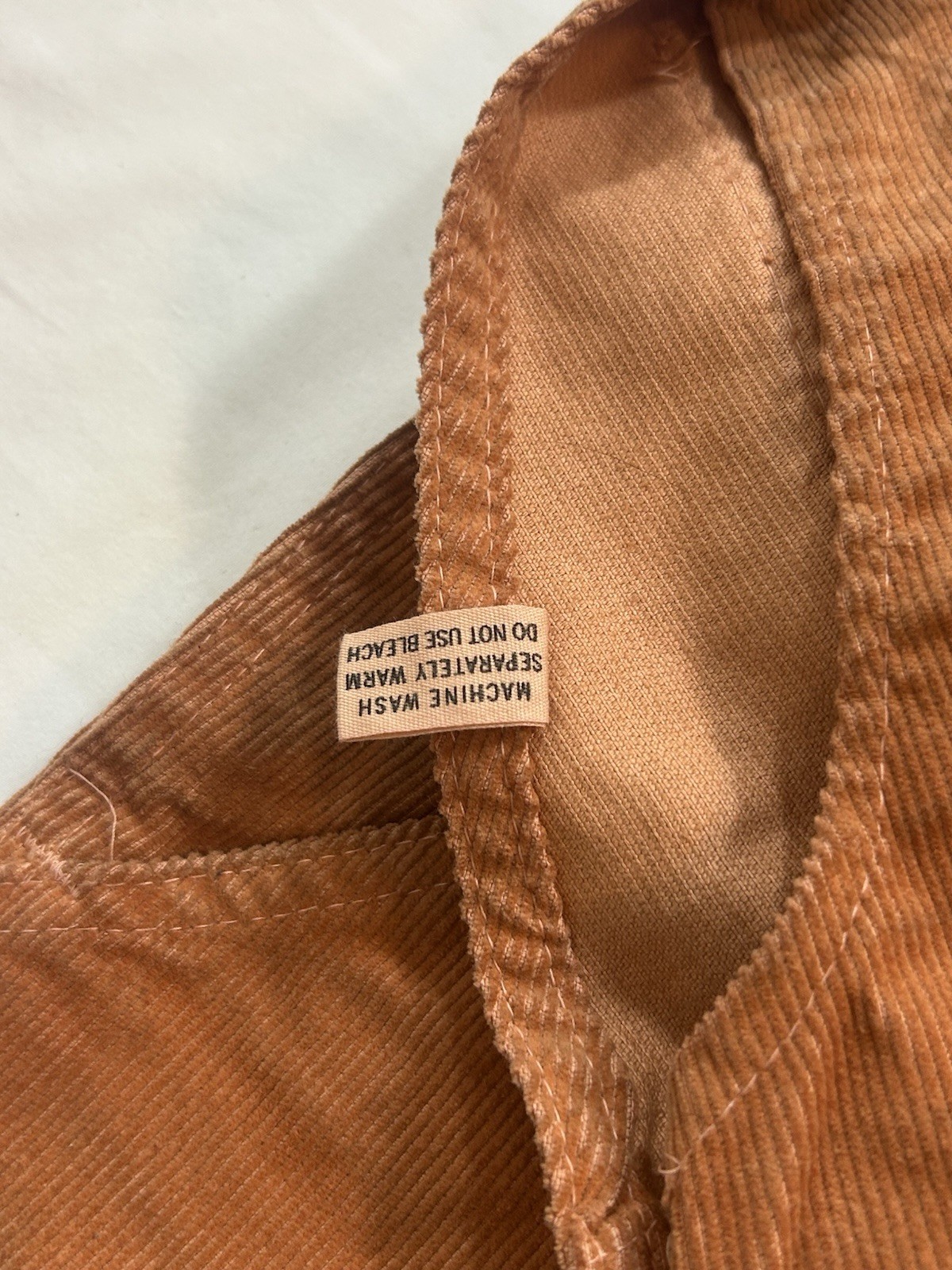 1970s Oshkosh Bgosh Vintage Corduroy Flared Vestbak Overalls 32×34 Rare USA