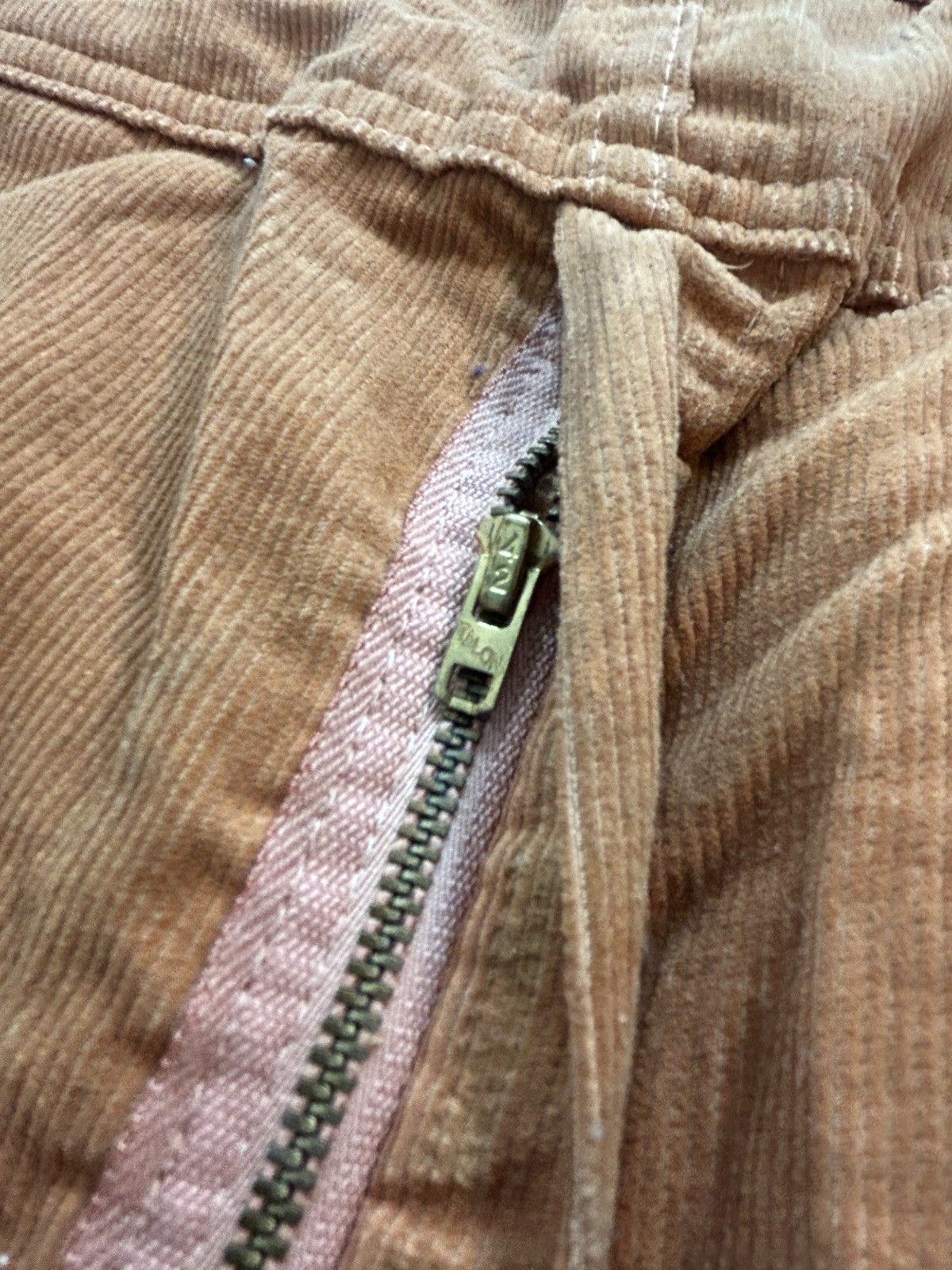 1970s Oshkosh Bgosh Vintage Corduroy Flared Vestbak Overalls 32×34 Rare USA