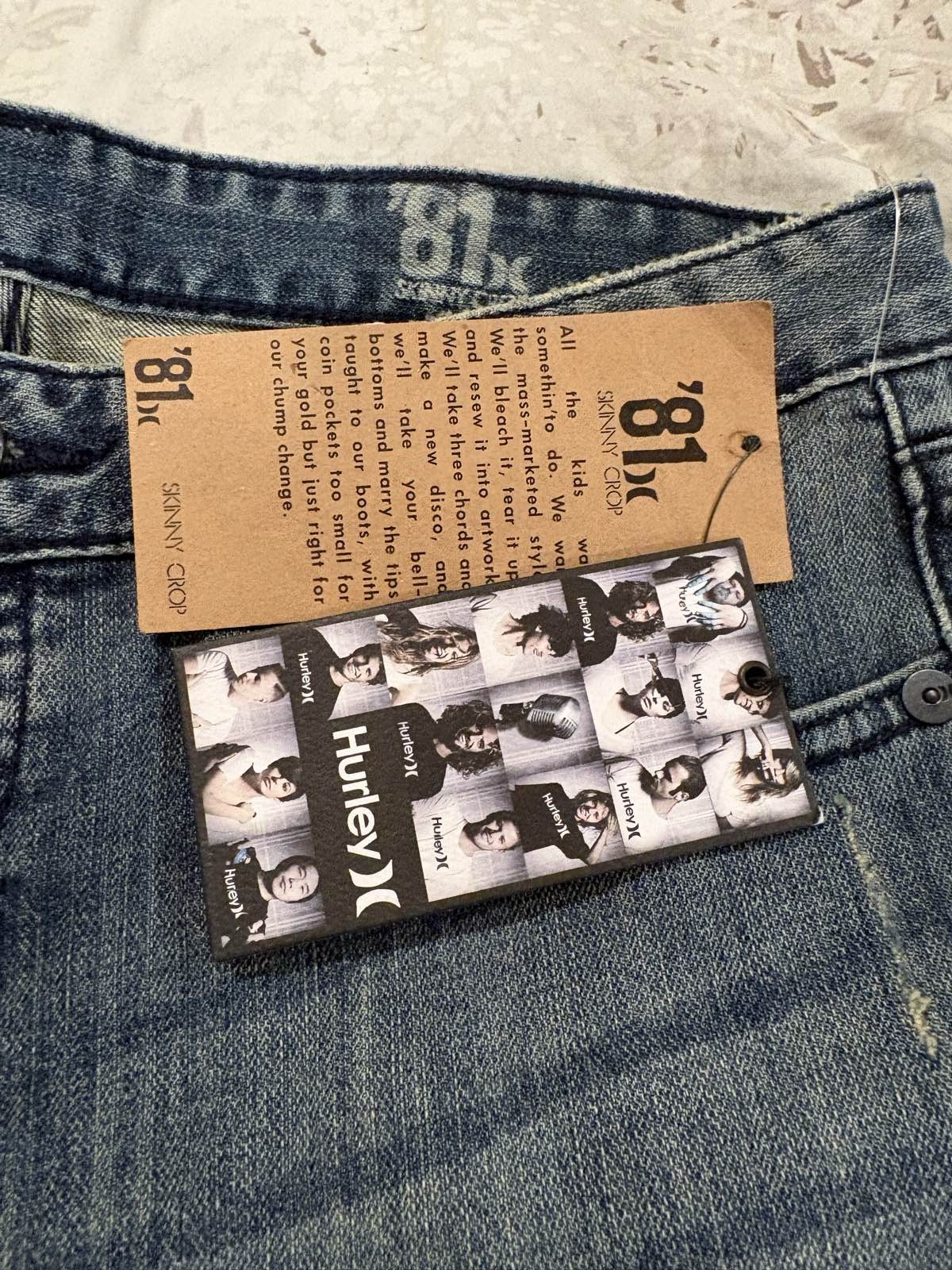 Hurley 81 Skinny Crop Jeans Womens Blue Denim Stretch Size 26