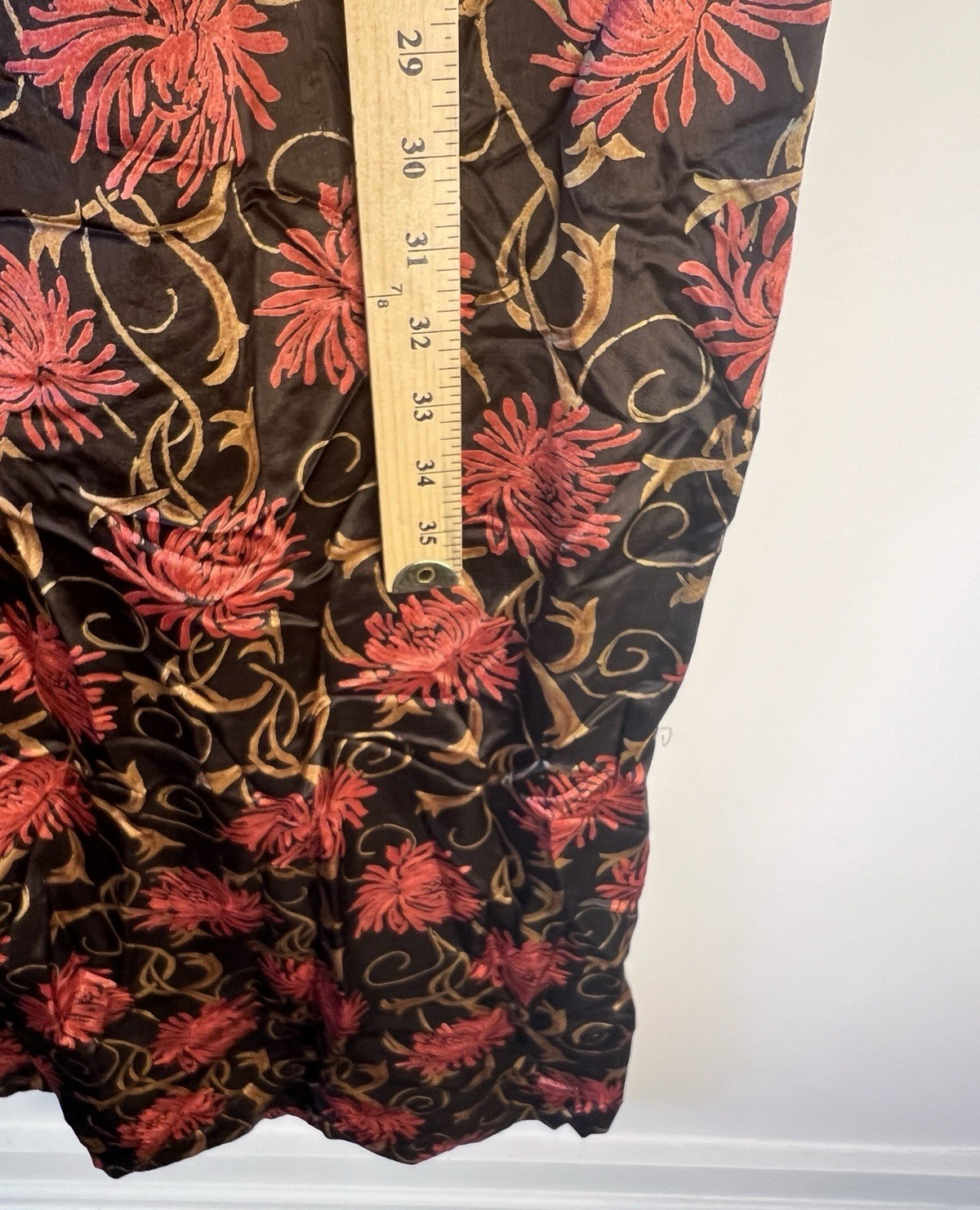 Vtg 90s Saint Tropez West Maxi Floral Dress Women 14 Side Slit Artsy Unique