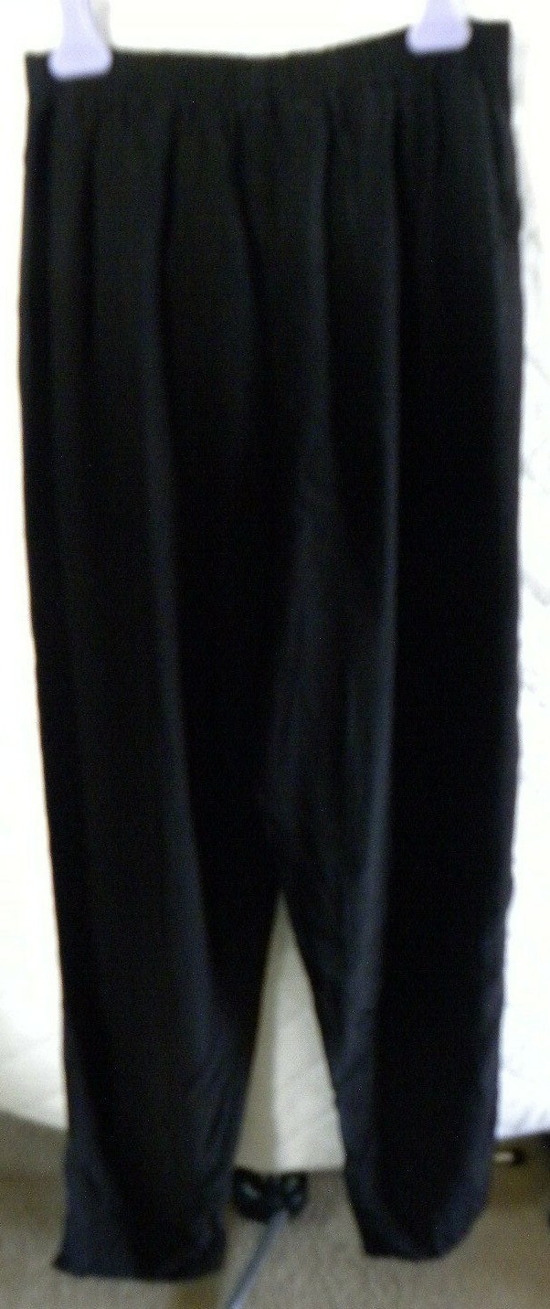 Vintage Ms.Conduct Black Elastic Waist Pants Size 8