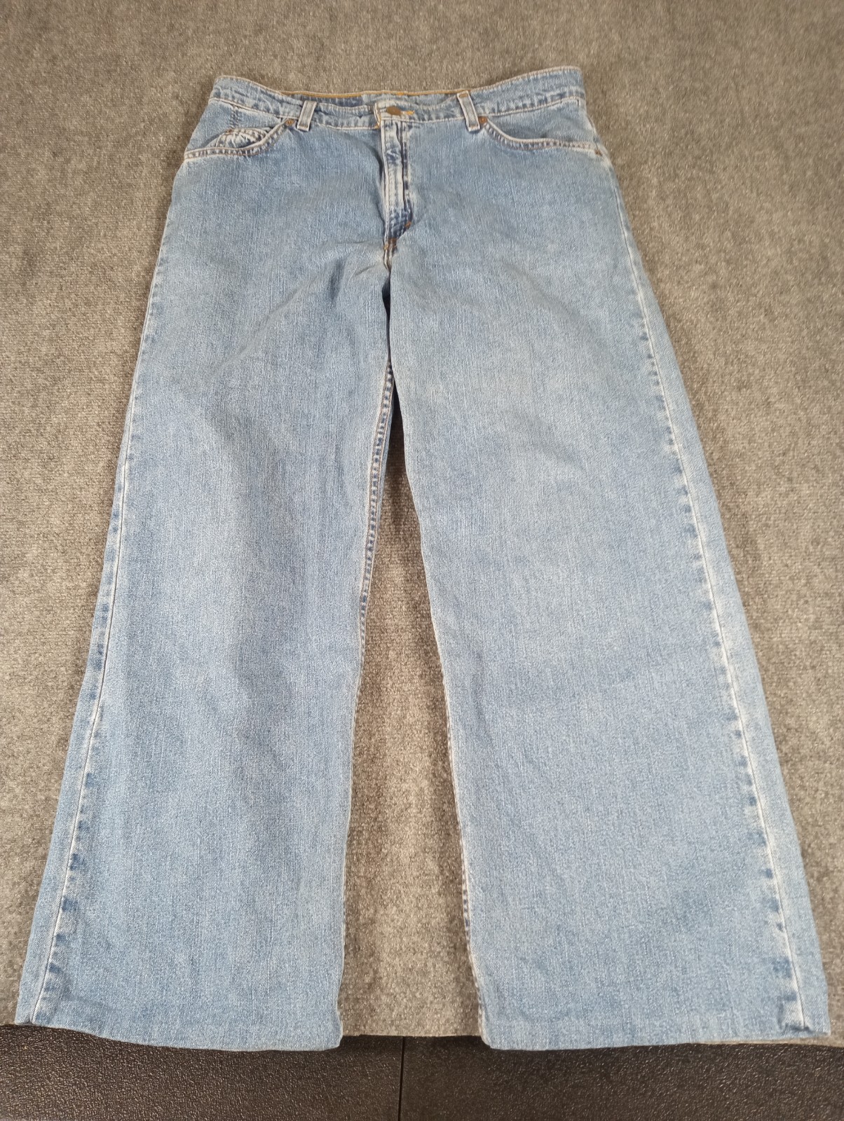 Vintage Levi’s 90s Women’s 966 RARE BLANK TAB Wide Leg Jeans Made In US Size 14M