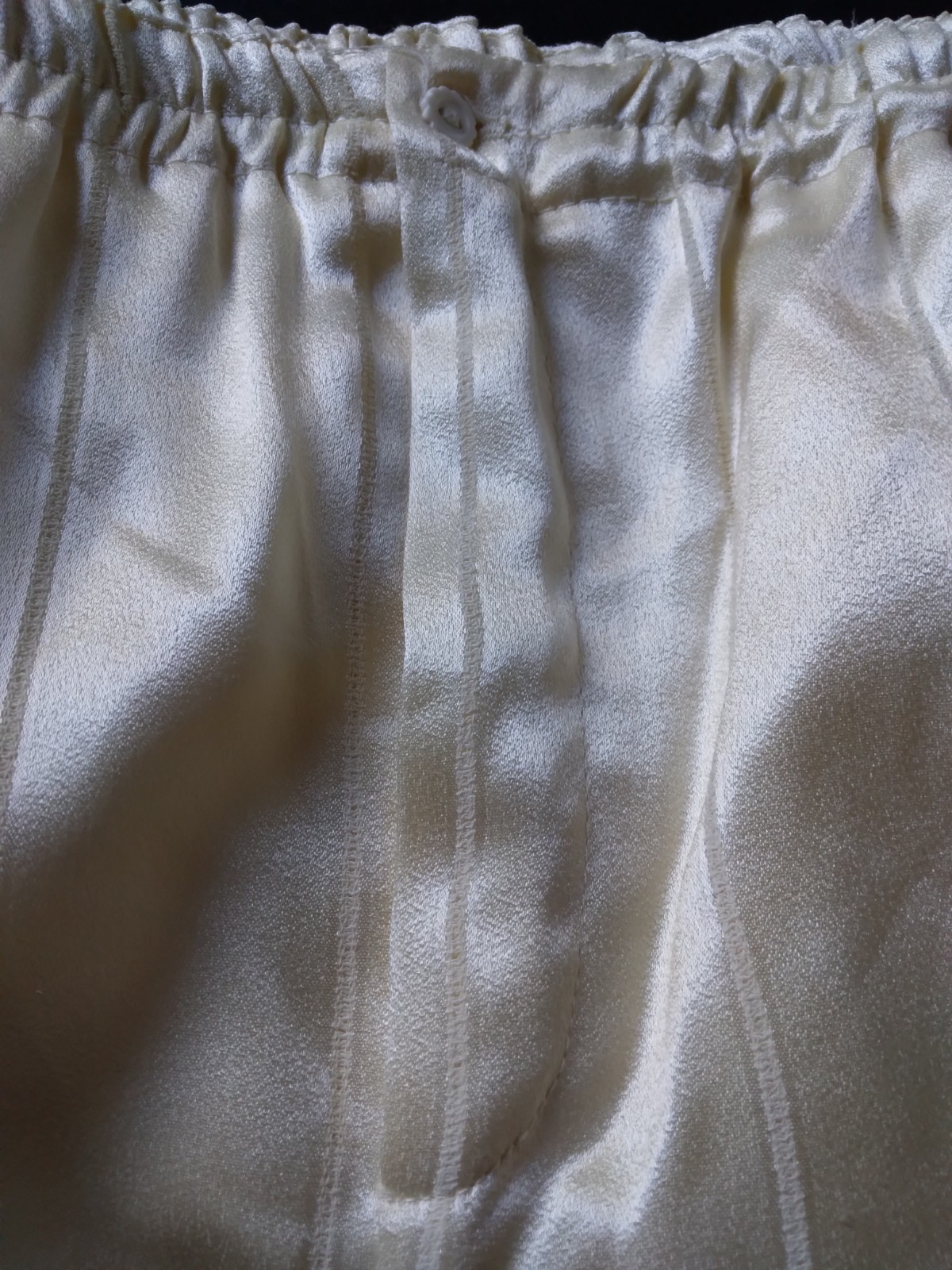 Vintage 70s Gil Aimbez Genre Wide Leg Palazzo Pants Satin Silk Size 10 Boho chic