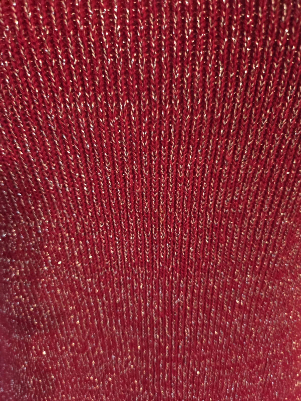 Vintage 70s Adriana Red Metallic Turtleneck Acrylic Sweater Womens M