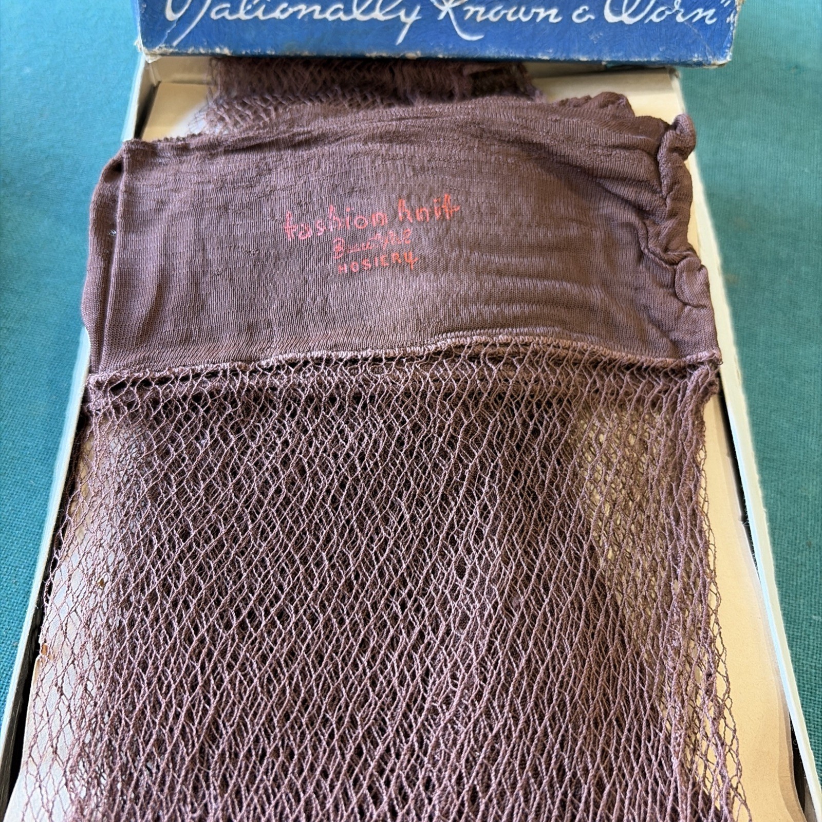 Hosiery Seamless Vintage FASHION KNIT Hosiery 6-Brazil Size 9 New In Box See Pic