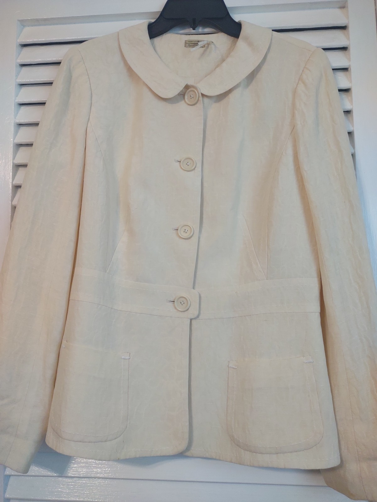 VTG Max Studio Special Edition Linen/Silk Blend Jacket Sz. 12 Perfect Yellow