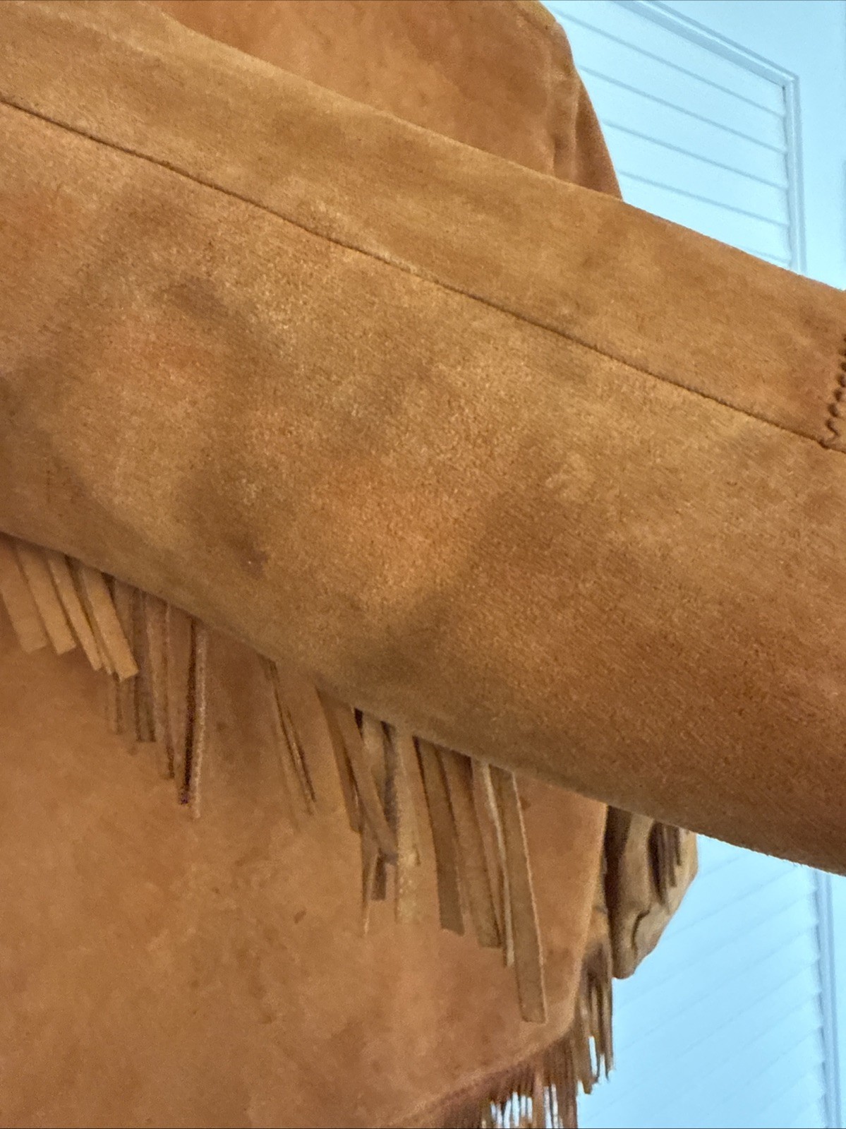 Vintage 1960s Sylvia Mexico Suede Fringe Jacket Boho Western See Description