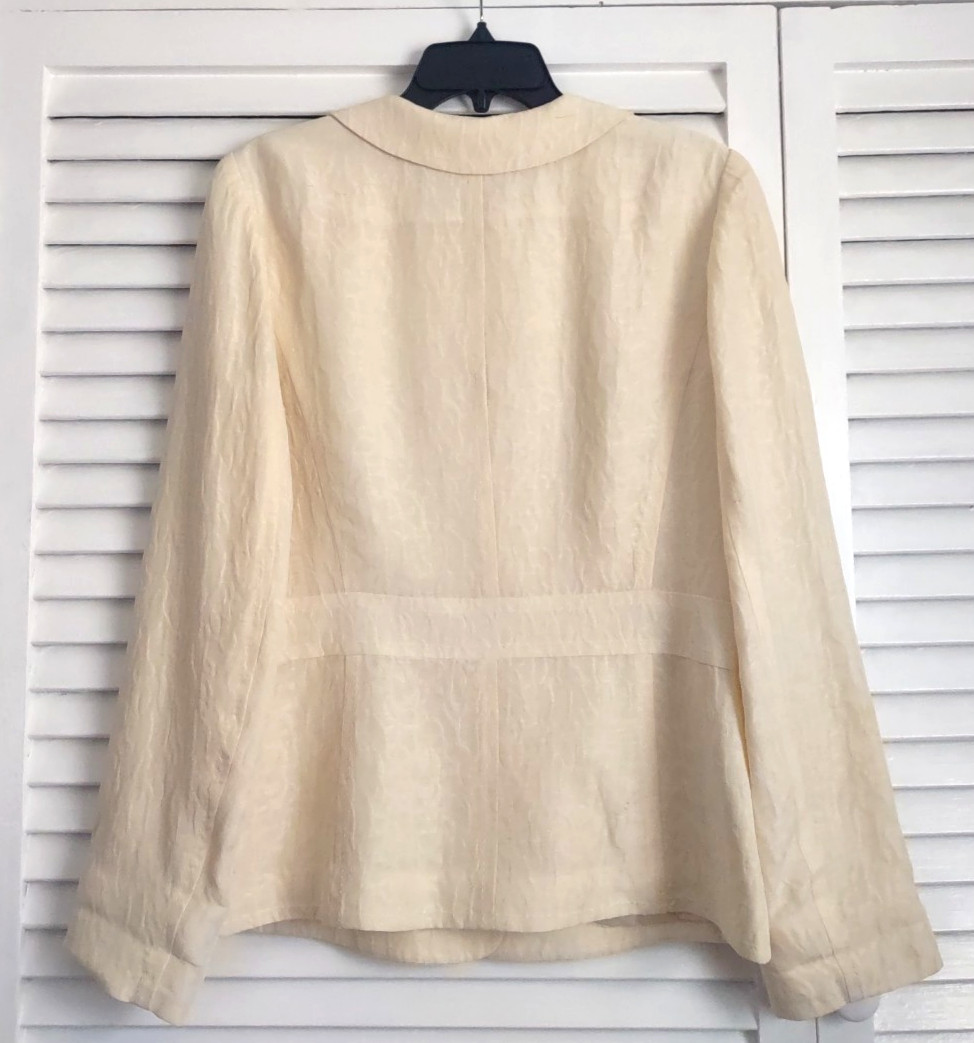 VTG Max Studio Special Edition Linen/Silk Blend Jacket Sz. 12 Perfect Yellow