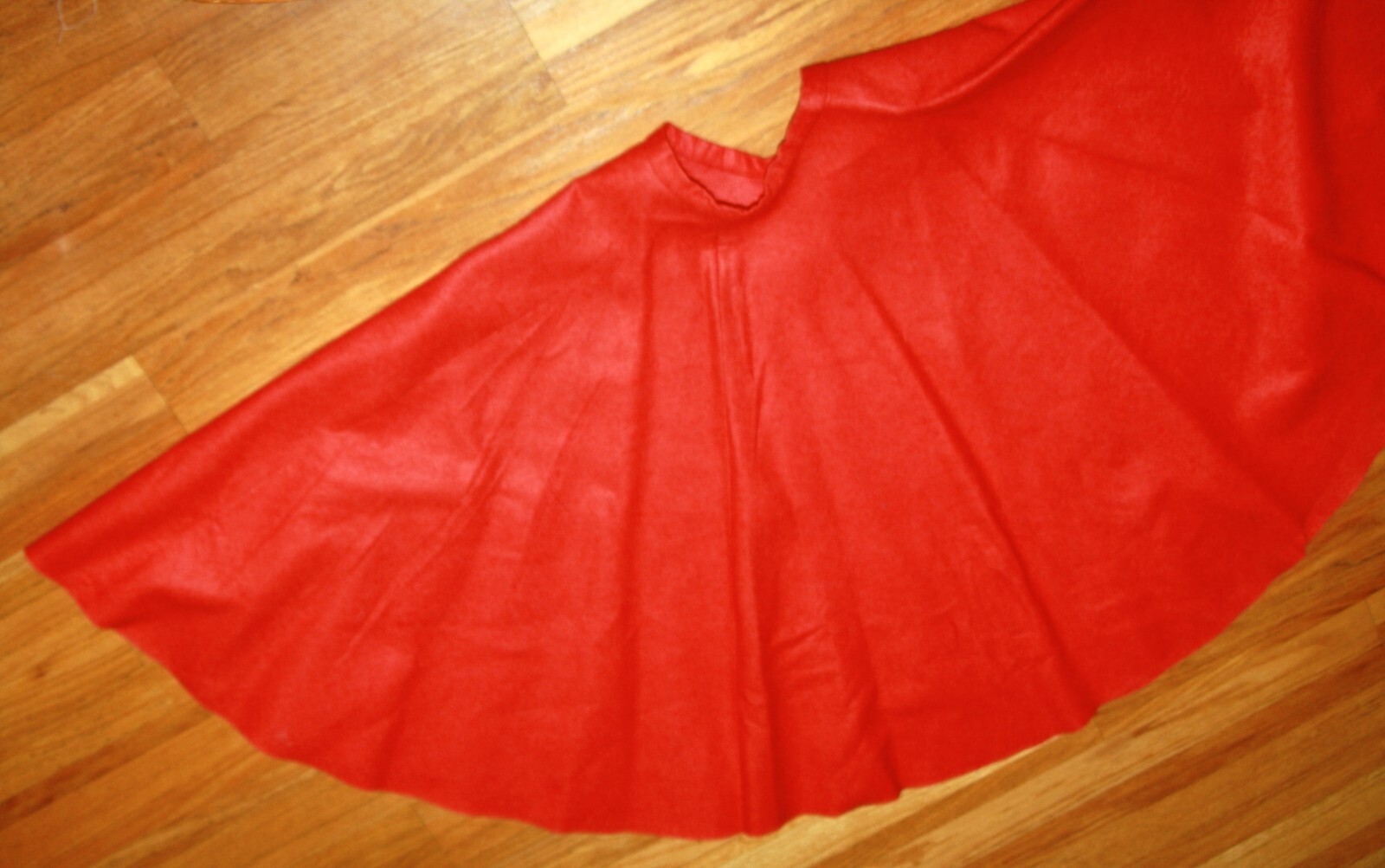 Vintage 1950s circle skirt red felt rockabilly