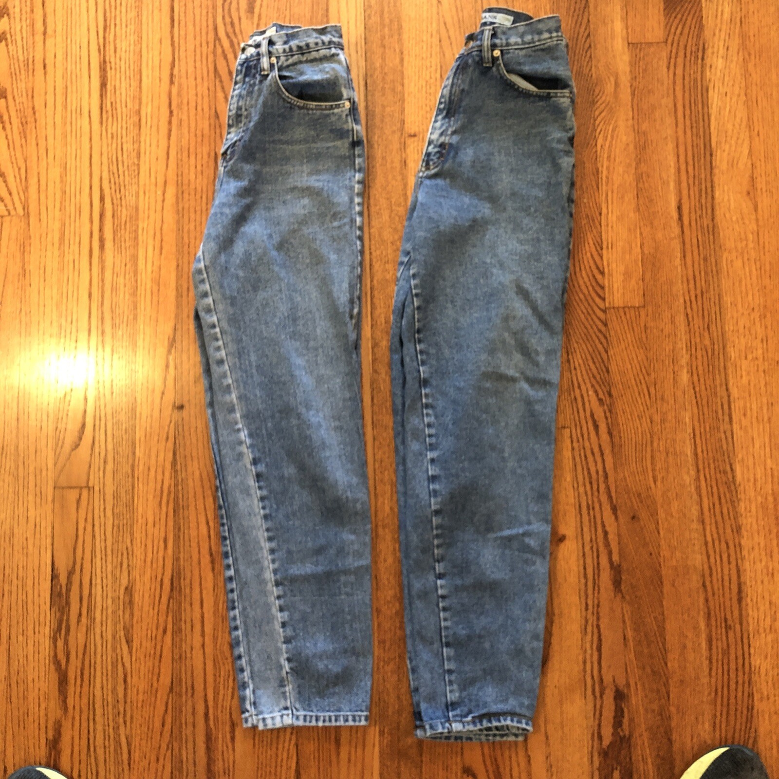 2 Vintage YOYO 80’s High Waisted Distressed Denim Mom Jeans Sz 3 (27” X 29.5”)