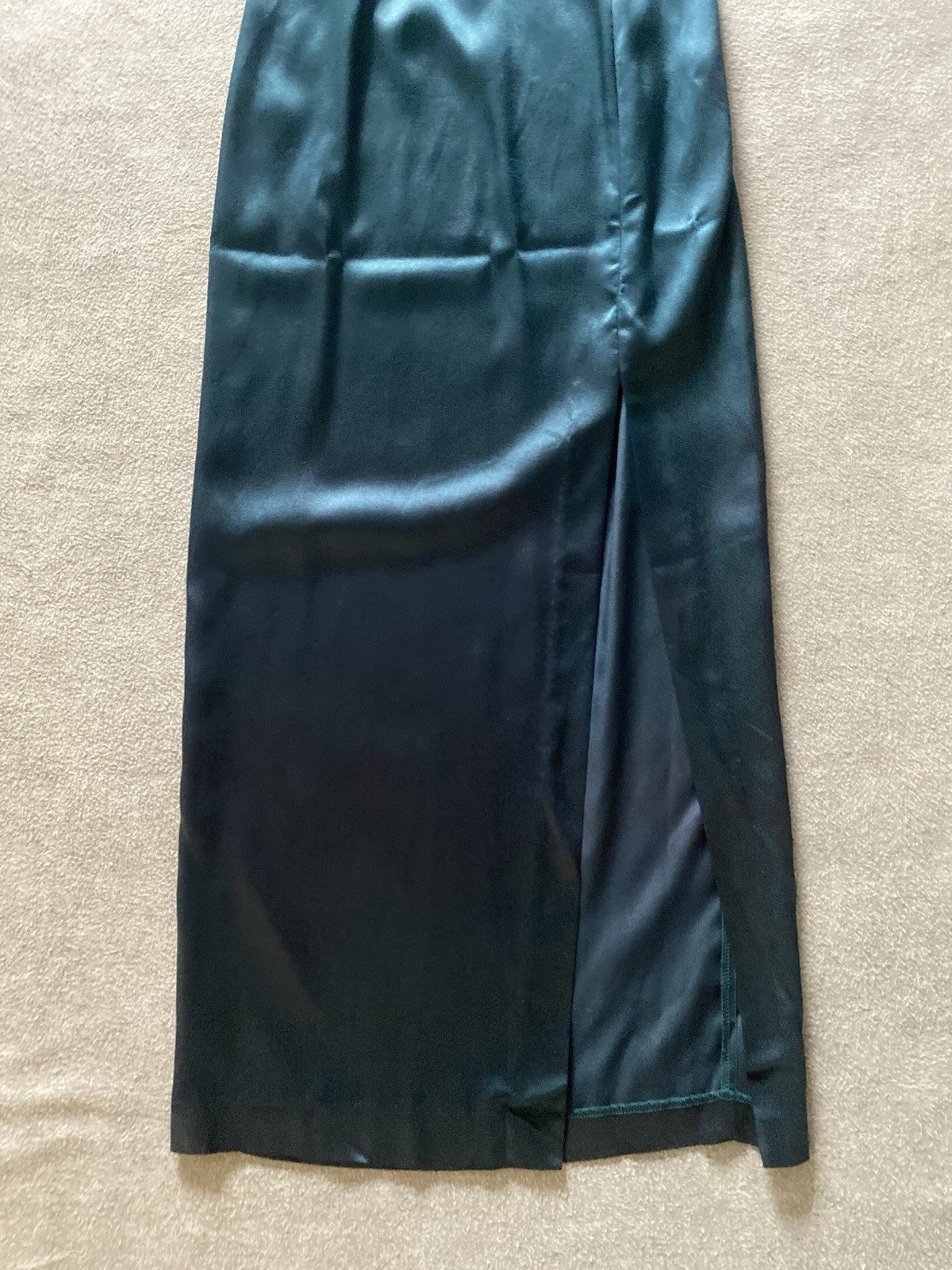 Vintage Gunne Sax Jessica McClintock Green Lace Satin Slip Dress Sz 5/6 Fairy