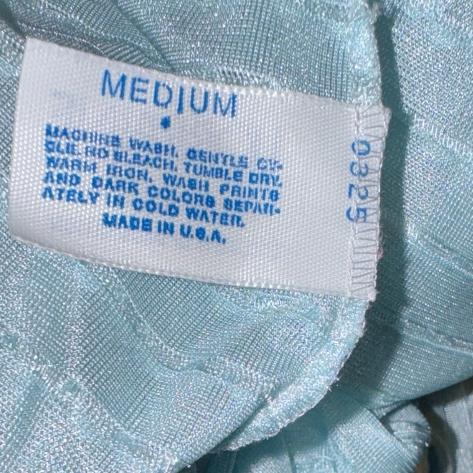 Vintage LORRAINE Long Light Aqua Nylon Nightgown Sz M