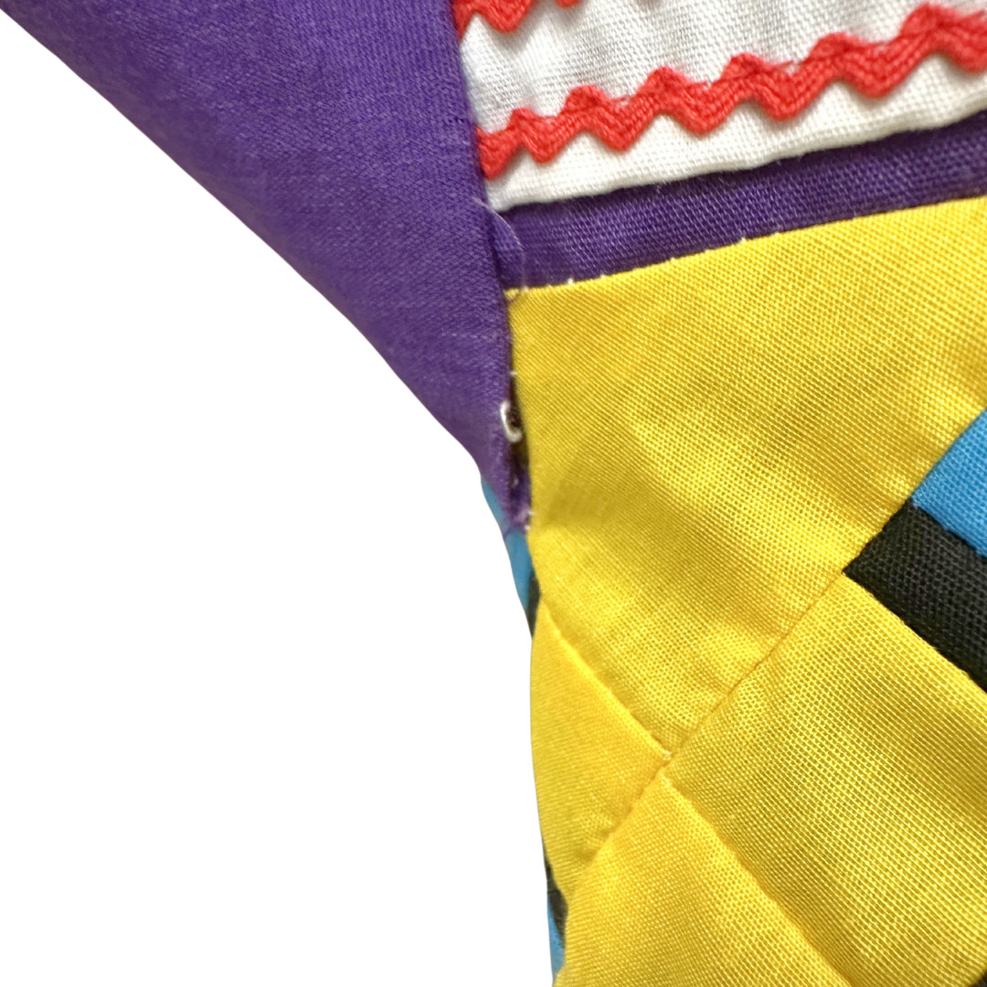 Vintage 1970s Seminole Purple Patchwork Handmade Open Jacket