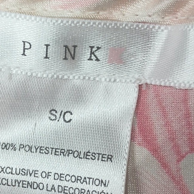 Victoria’s Secret PINK Vintage Y2K Butterfly Satin Slip Dress Pink Lace Trim S