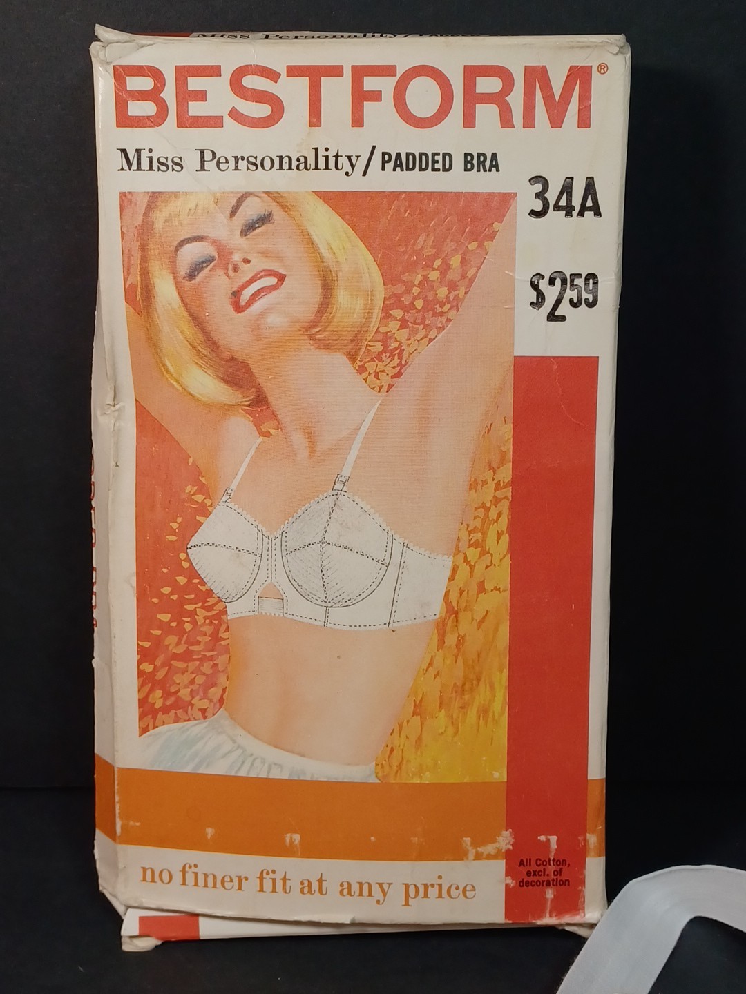 Vintage Atomic Era Bestform P6009 Miss Personality Bra Size 34A New With Box