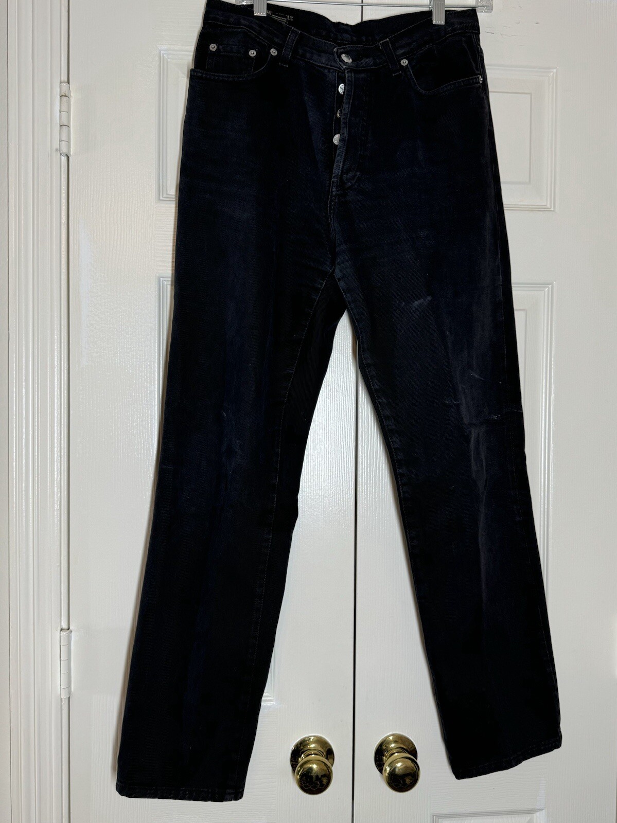 Vintage 2000’s Banana Republic Women’s Button Fly Easy Fit Black Jean 10 (Italy)