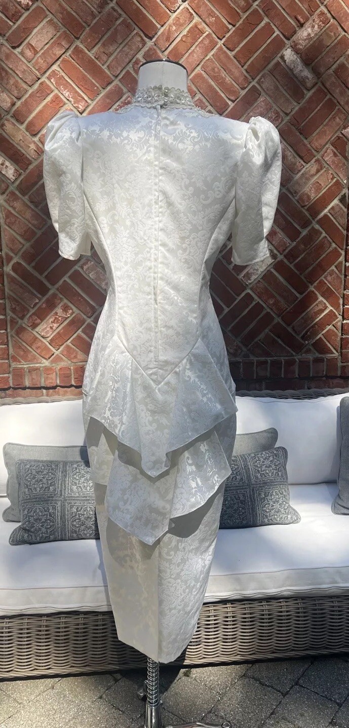 Vintage Scott McClintock Dress Size 8 Cottagecore Floral 80s PLace USA-brocade